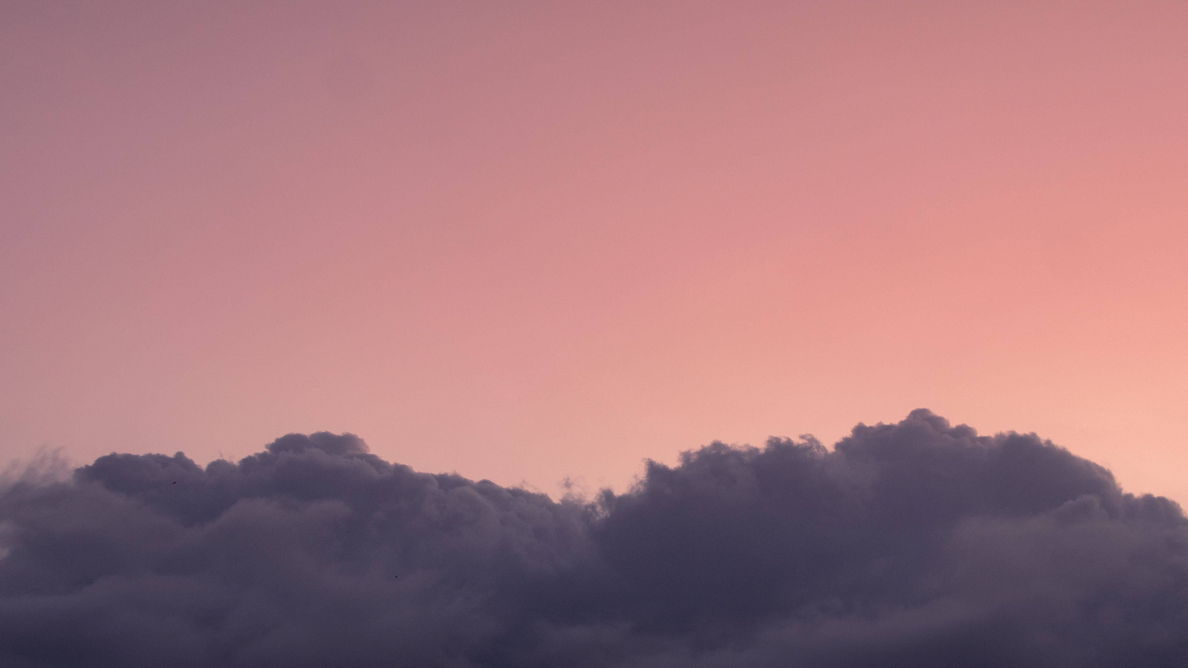 Pink Cloud Sky, soft pink, purple clouds, 4K Desktop Wallpaper