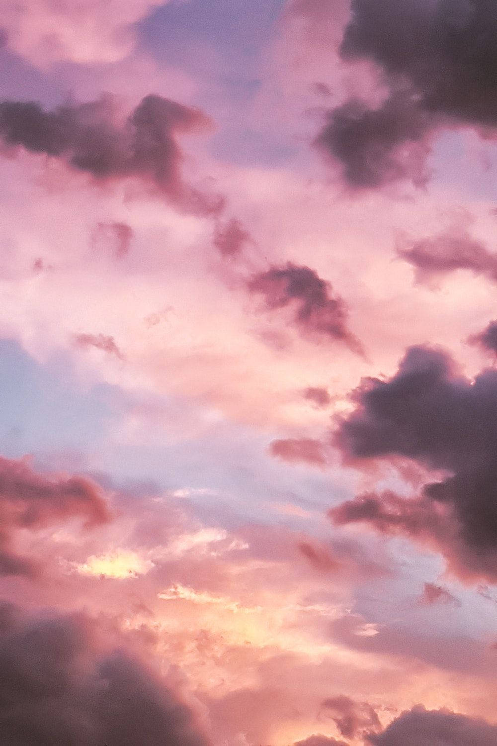 pink cloudscape, twilight, soft pink, HD Phone Wallpaper