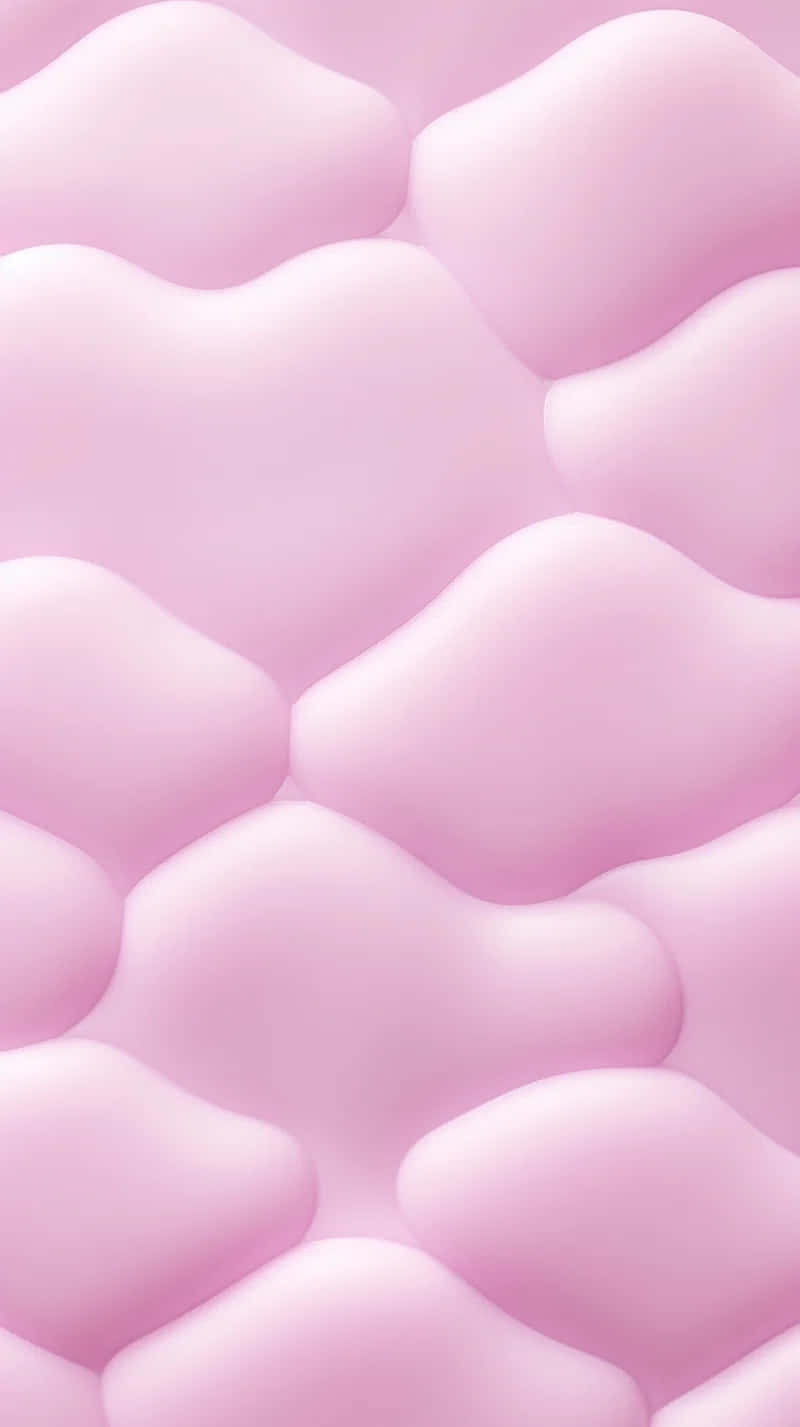 Pink Puffy Cloud Pattern, pastel pink, smooth rounded bubble-like shapes, HD Phone Wallpaper