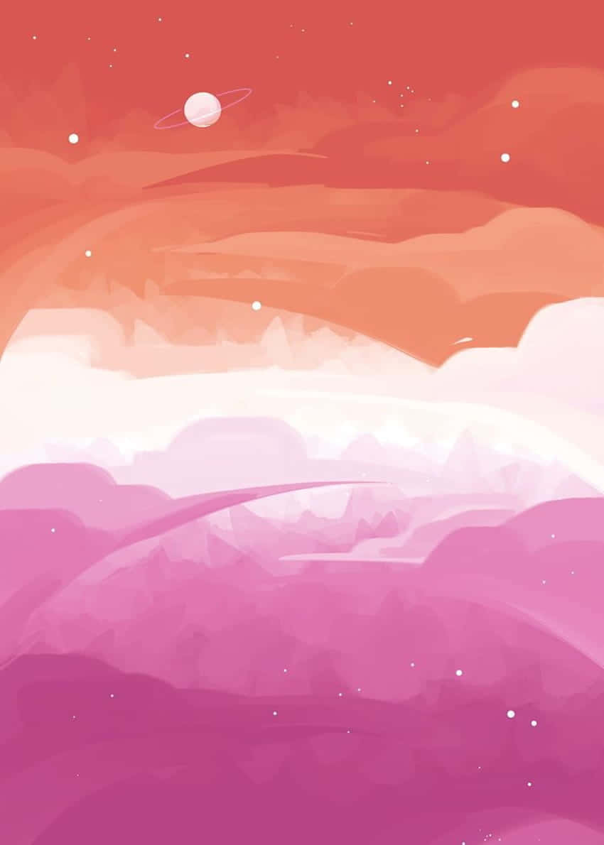 surreal gradient sky, coral to magenta, soft clouds, SD Phone Wallpaper