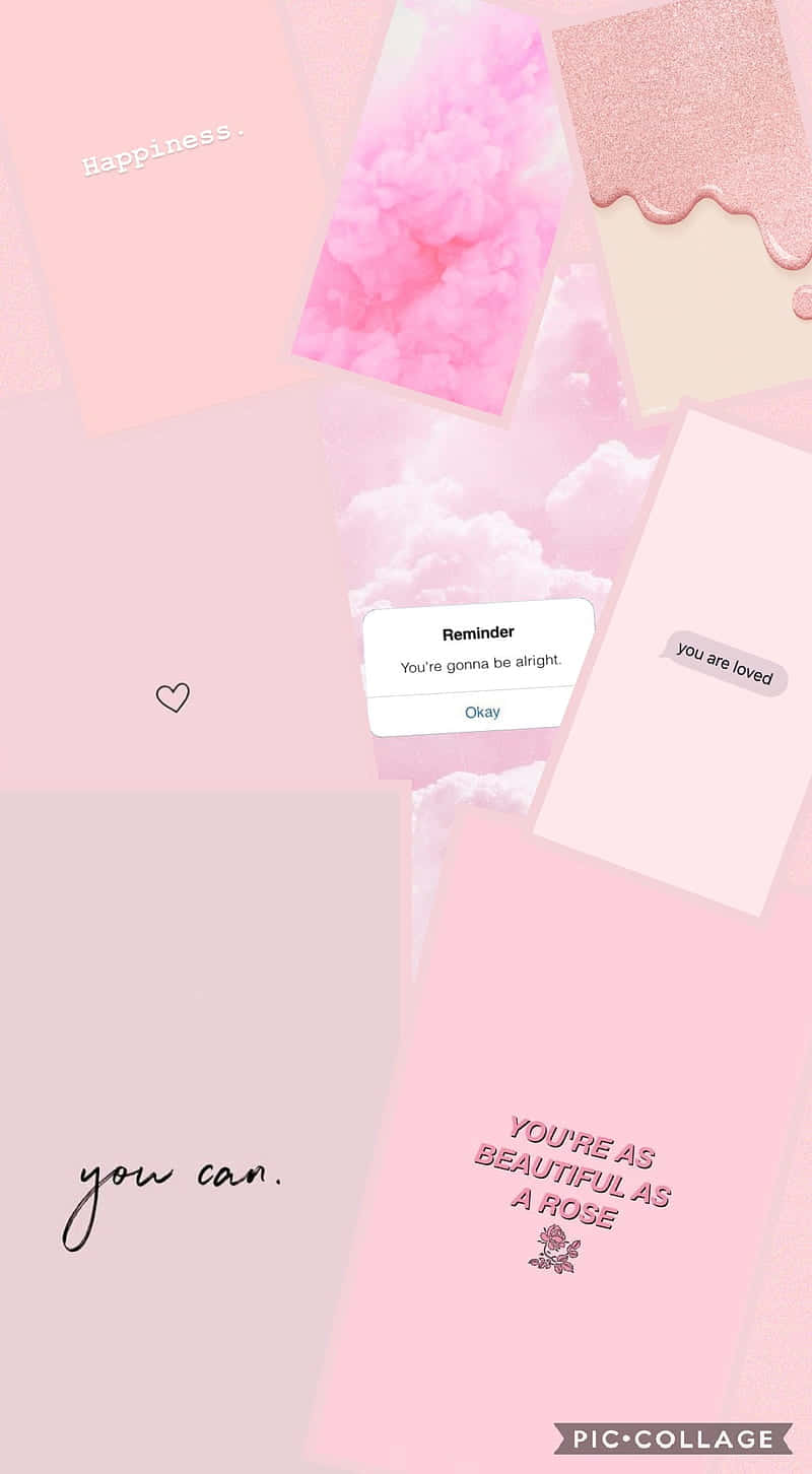 Pink Cool Aesthetic, soft pink, motivational notes, HD Phone Wallpaper