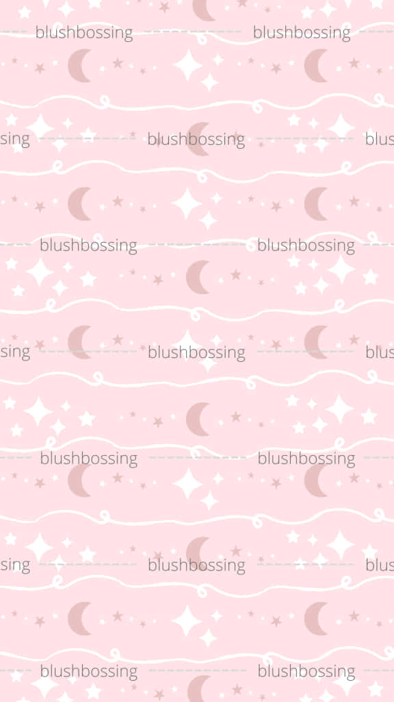 pink cool aesthetic, crescent moons, stars, SD Phone Wallpaper