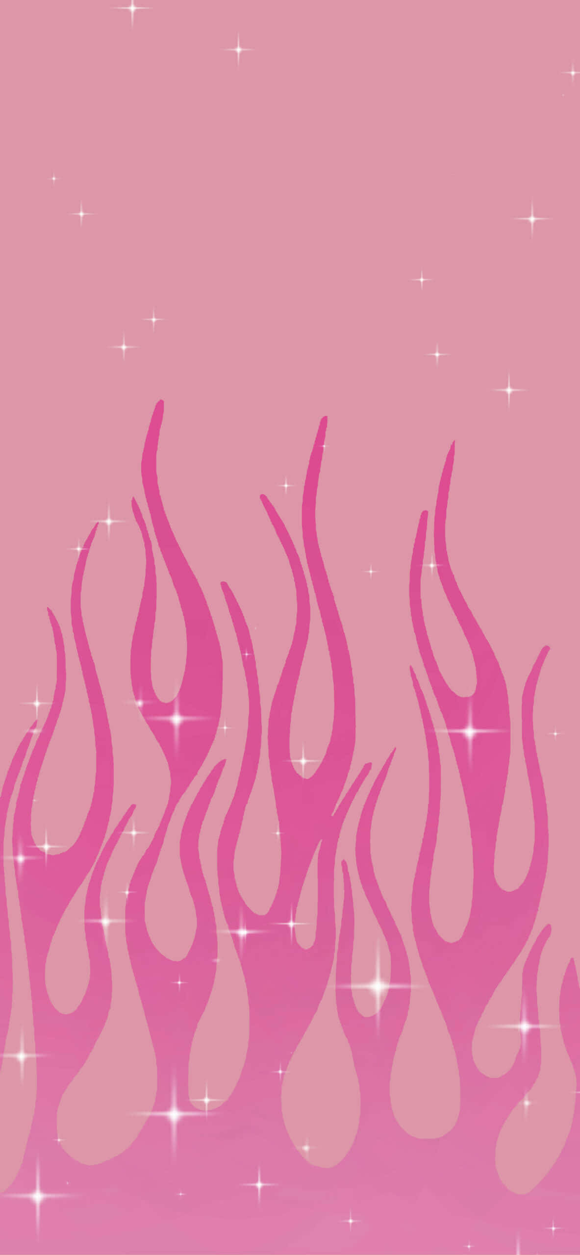 Pink Cool Aesthetic, pink flame shapes, soft pink background, 2K Phone Wallpaper