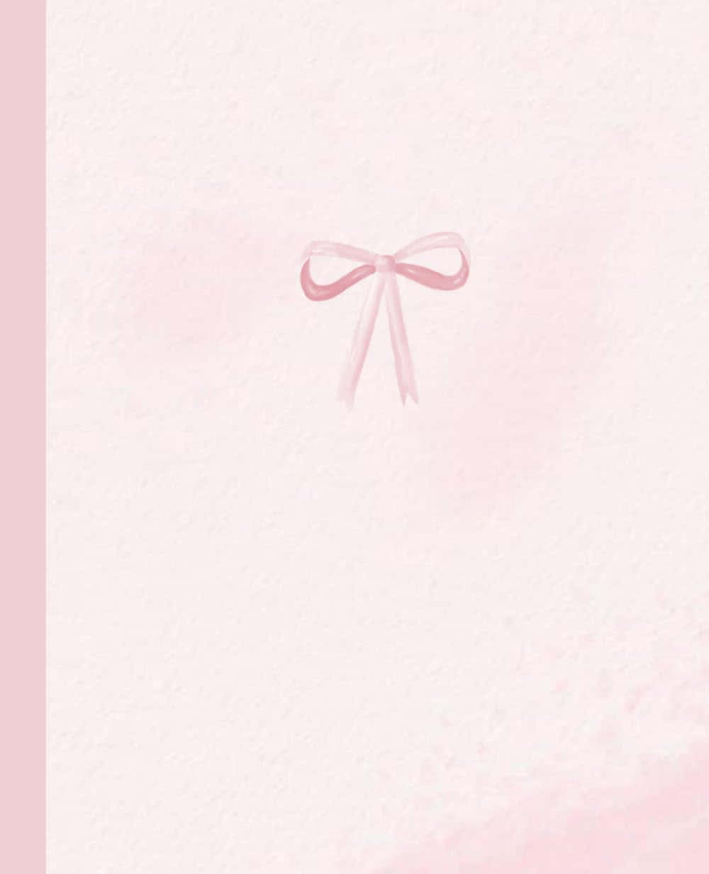pink ribbon bow, soft textured pastel pink background, subtle gradient washes, SD Phone Wallpaper