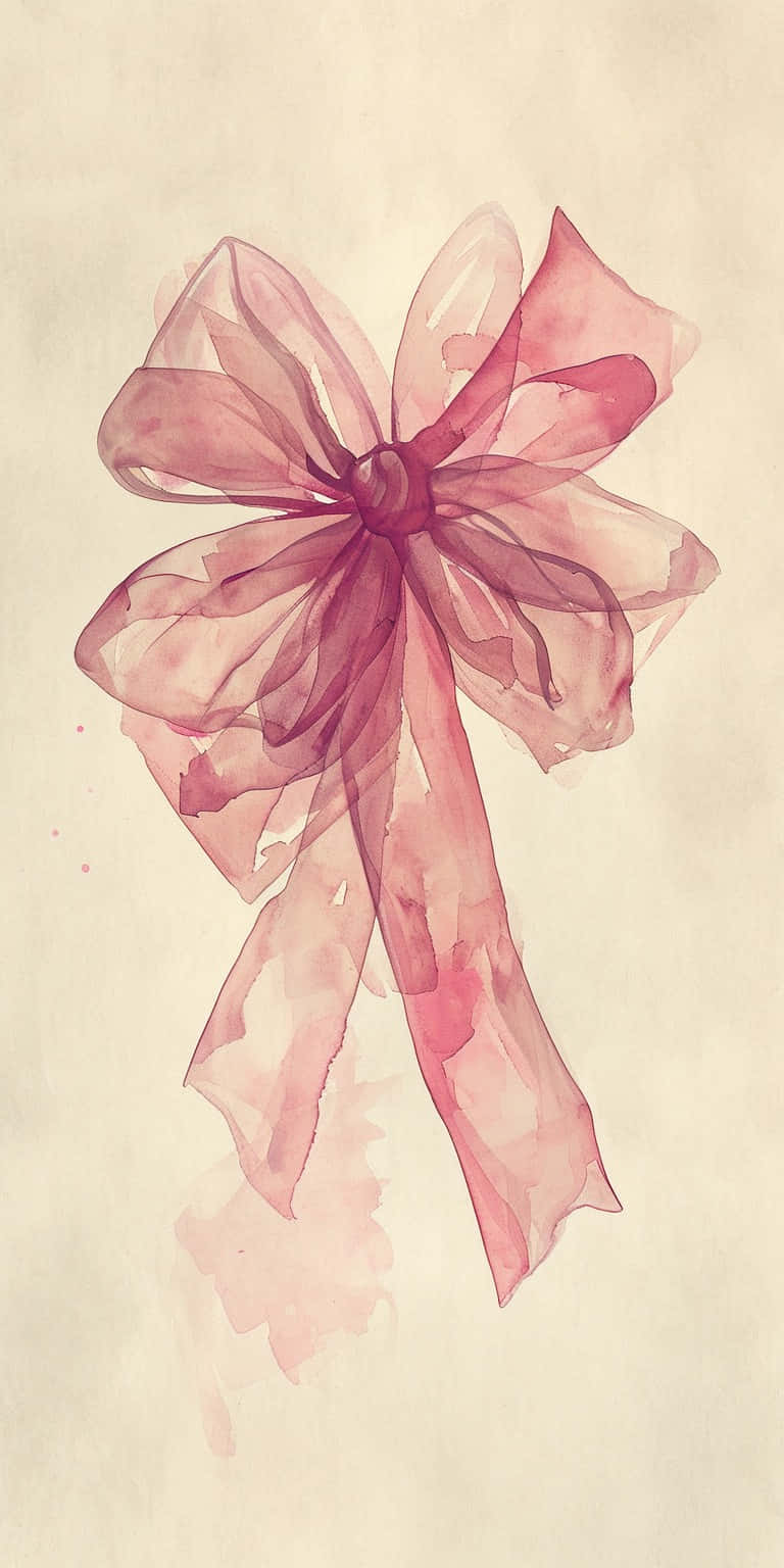 elegant pink ribbon, watercolor, soft translucent folds, HD Phone Wallpaper