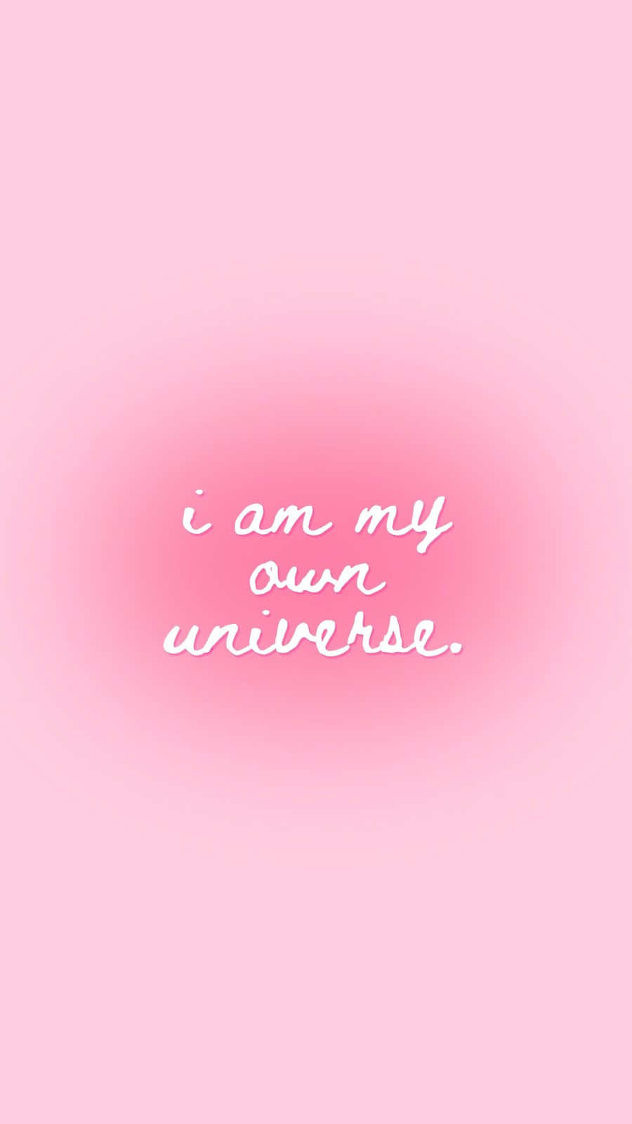pink gradient, handwritten phrase, i am my own universe, HD Phone Wallpaper