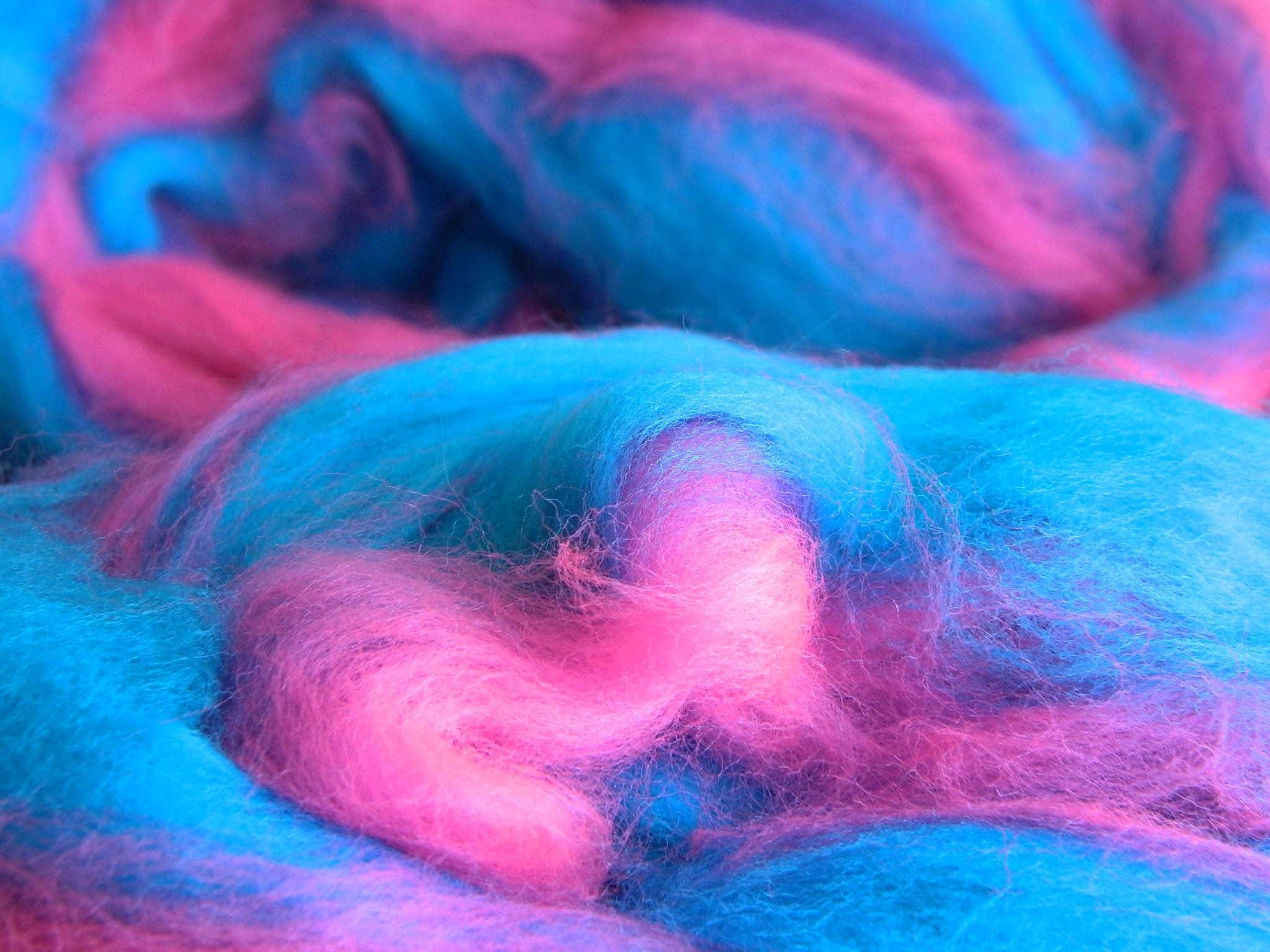pink cotton candy, vibrant pink, blue fibers, Full HD Desktop Wallpaper