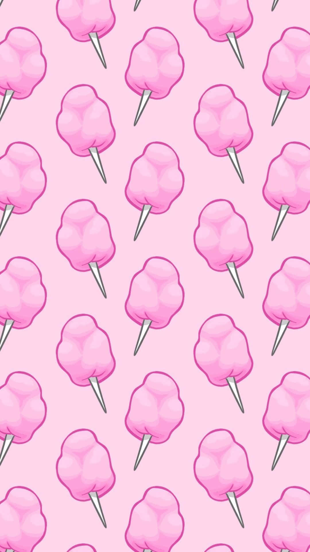 pink cotton candy, pink background, pattern, Full HD Phone Wallpaper