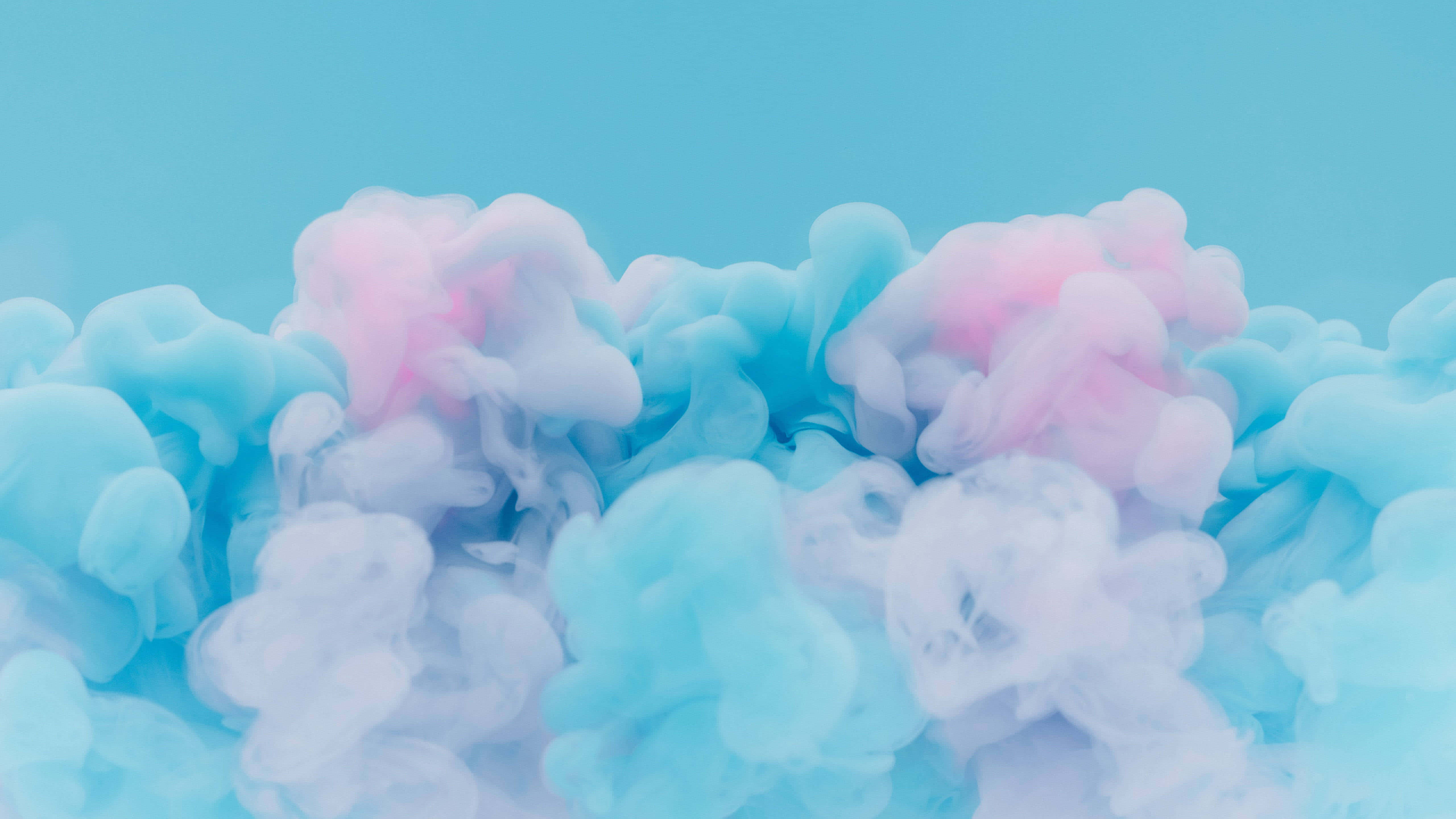 Pink Cotton Candy, pastel pink, blue, 5K Desktop Wallpaper