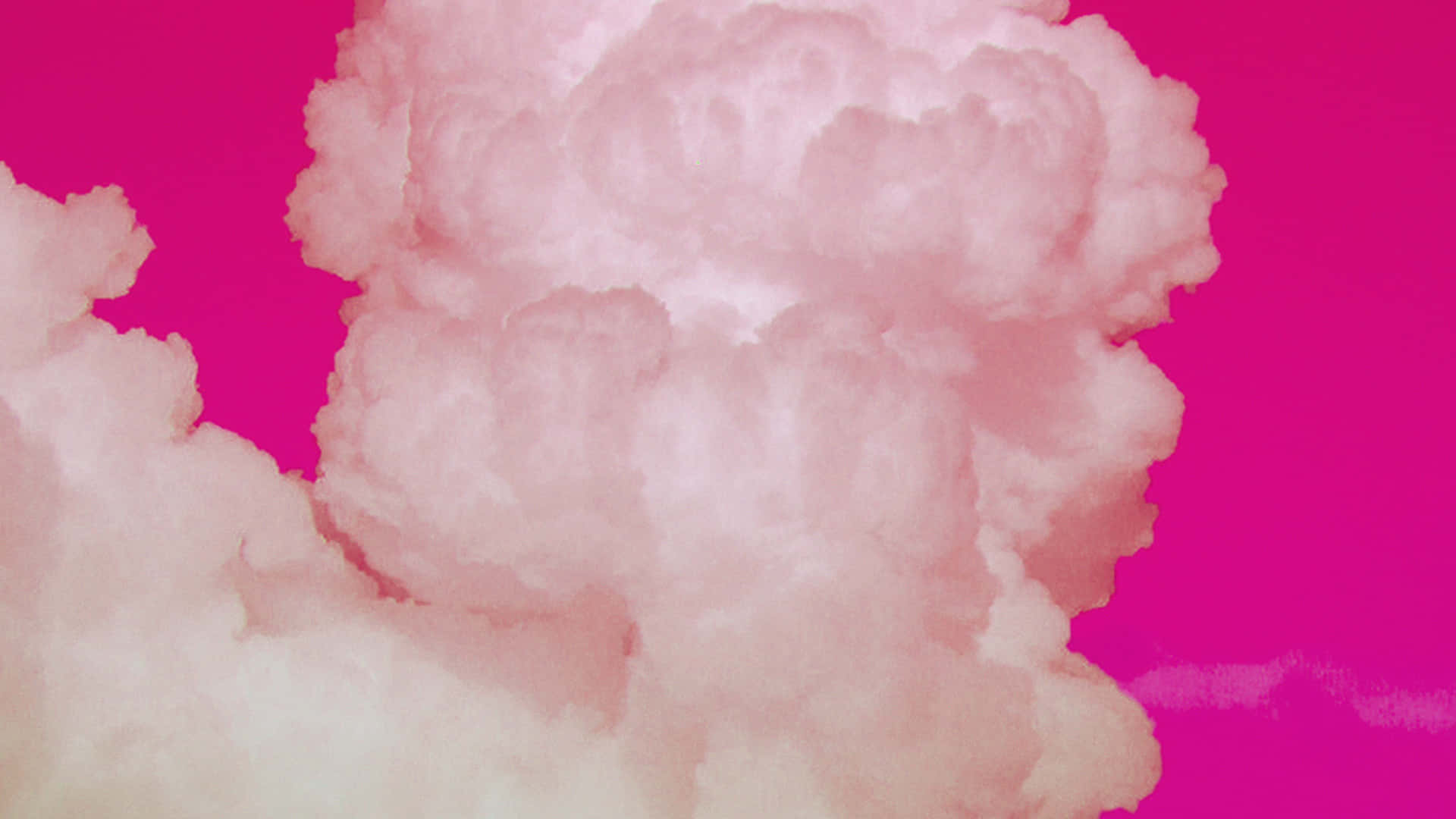 Pink Cotton Candy, soft pink cotton candy, vibrant magenta sky, Full HD Desktop Wallpaper