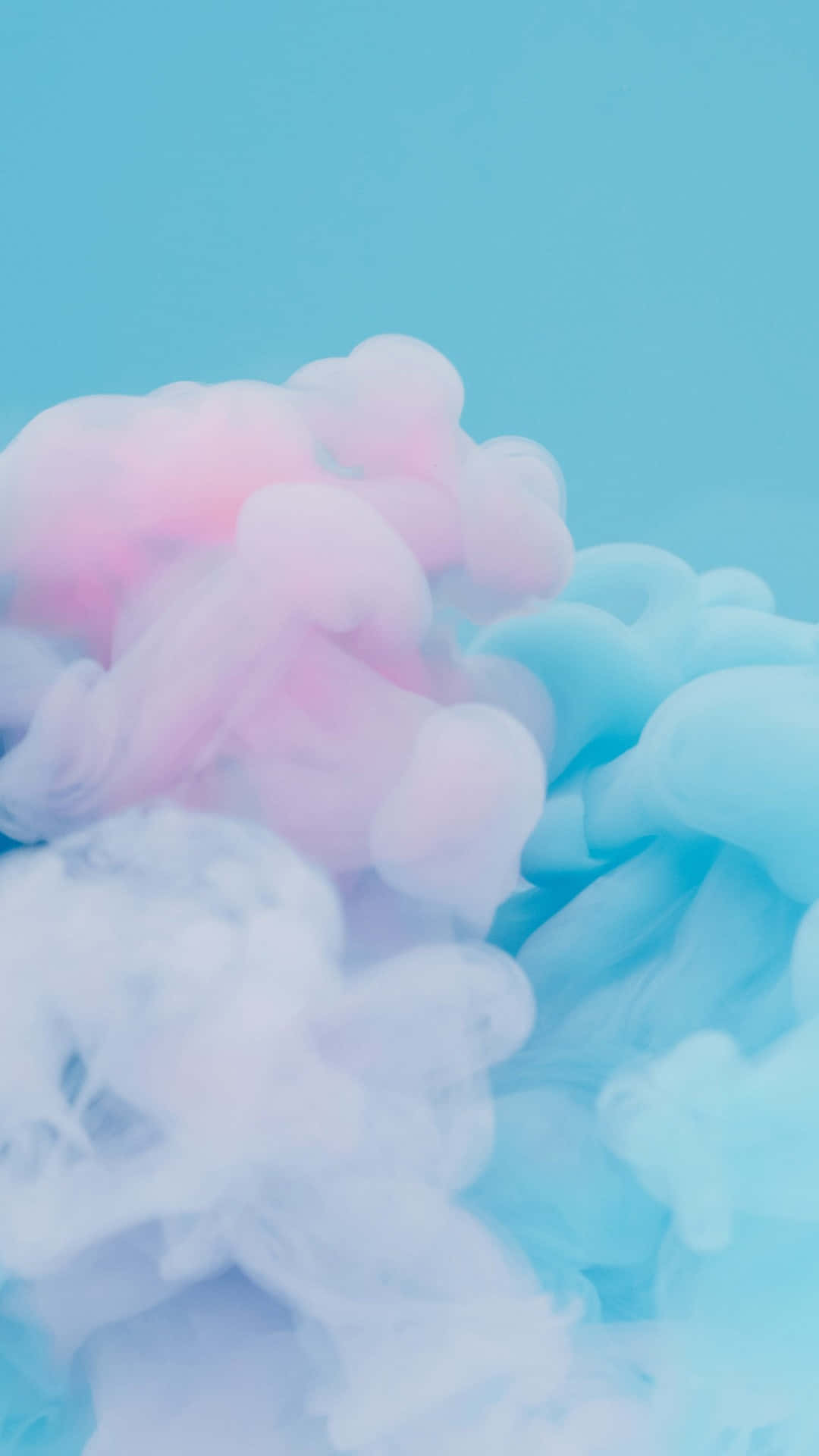 pink cotton candy, soft pink, blue ink, Full HD Phone Wallpaper