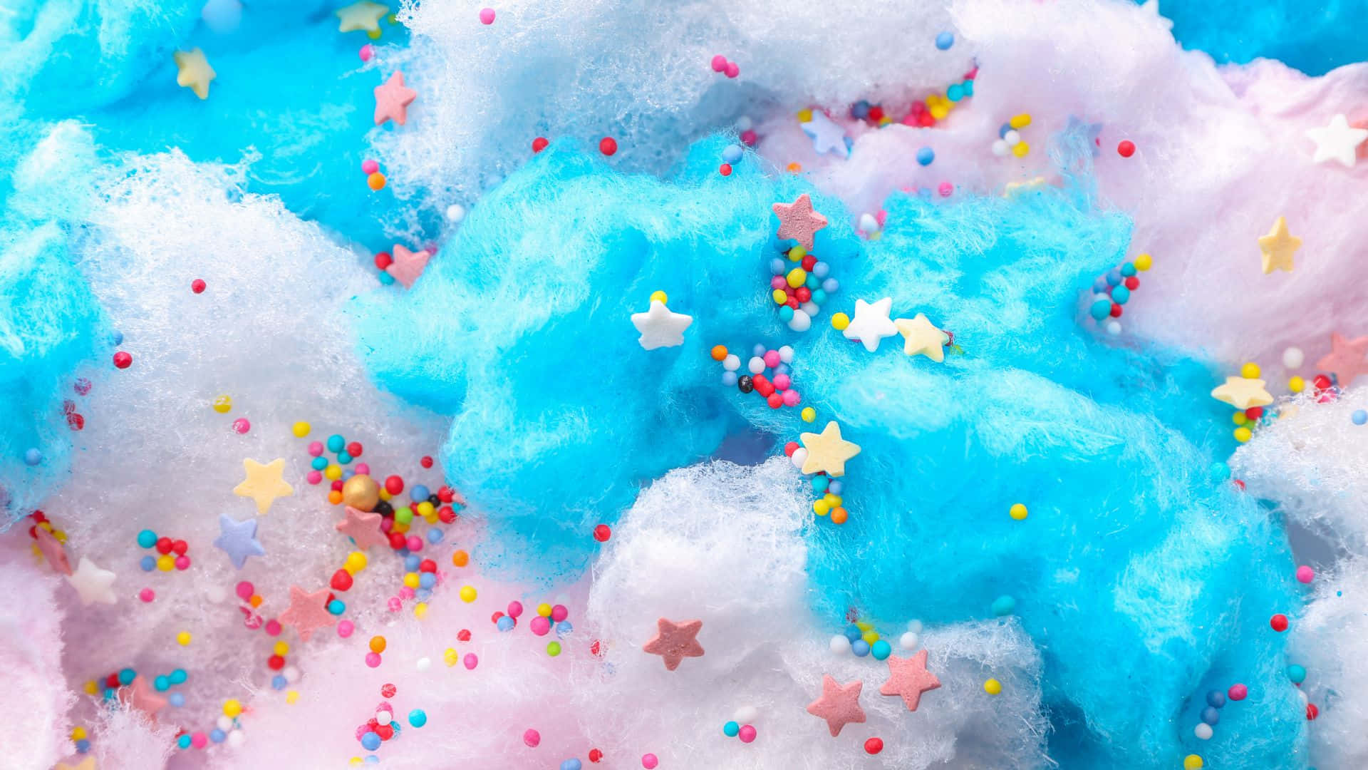 cotton candy, soft blue, pink, Full HD Desktop Wallpaper
