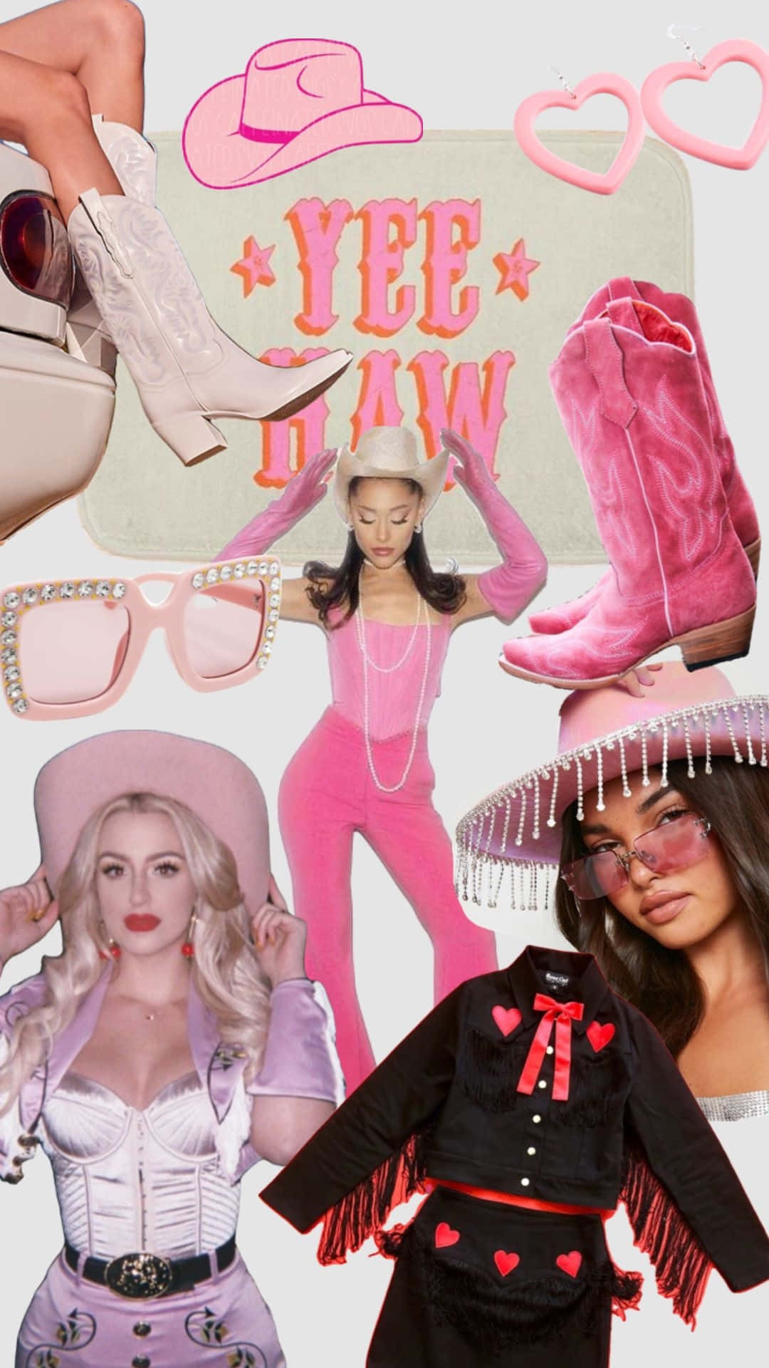 Pink Cowgirl Aesthetic, vibrant pink, western outfits, Full HD Phone Wallpaper