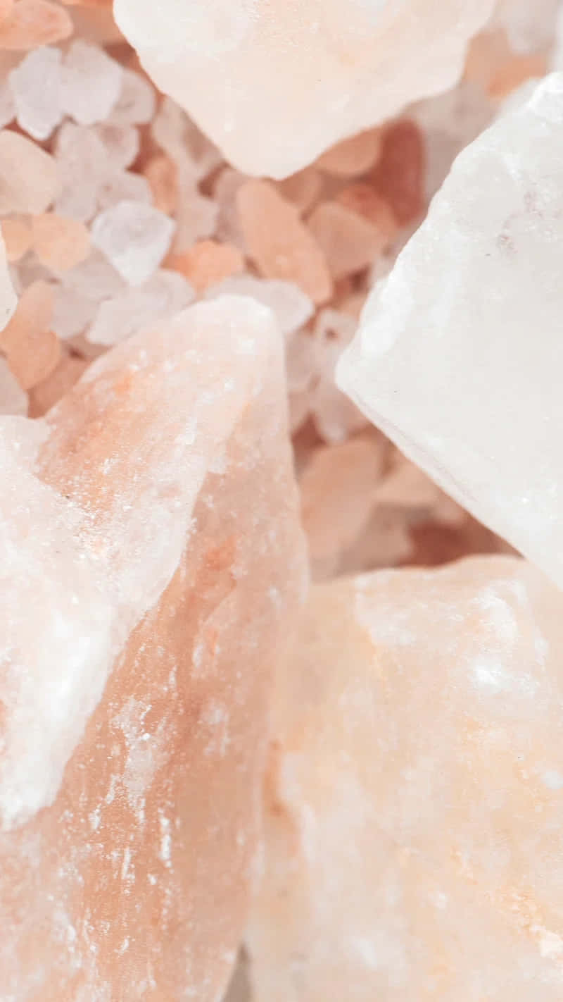 rose quartz, Himalayan salt crystals, soft pink, HD Phone Wallpaper