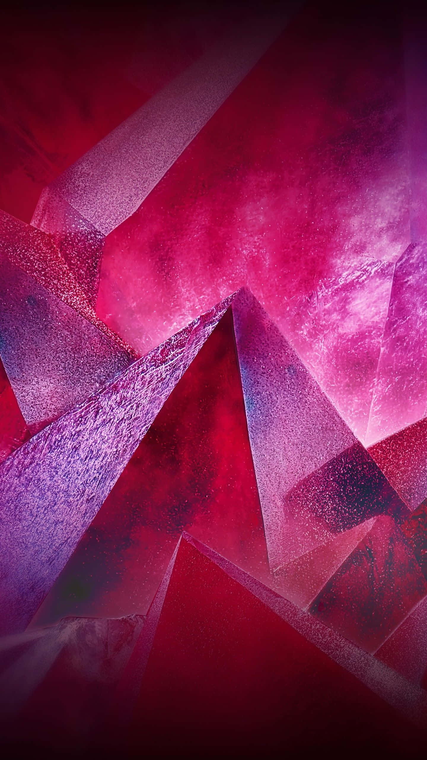 Pink Crystal Quartz, vibrant geometric shards, pink and purple crystal, 2K Phone Wallpaper