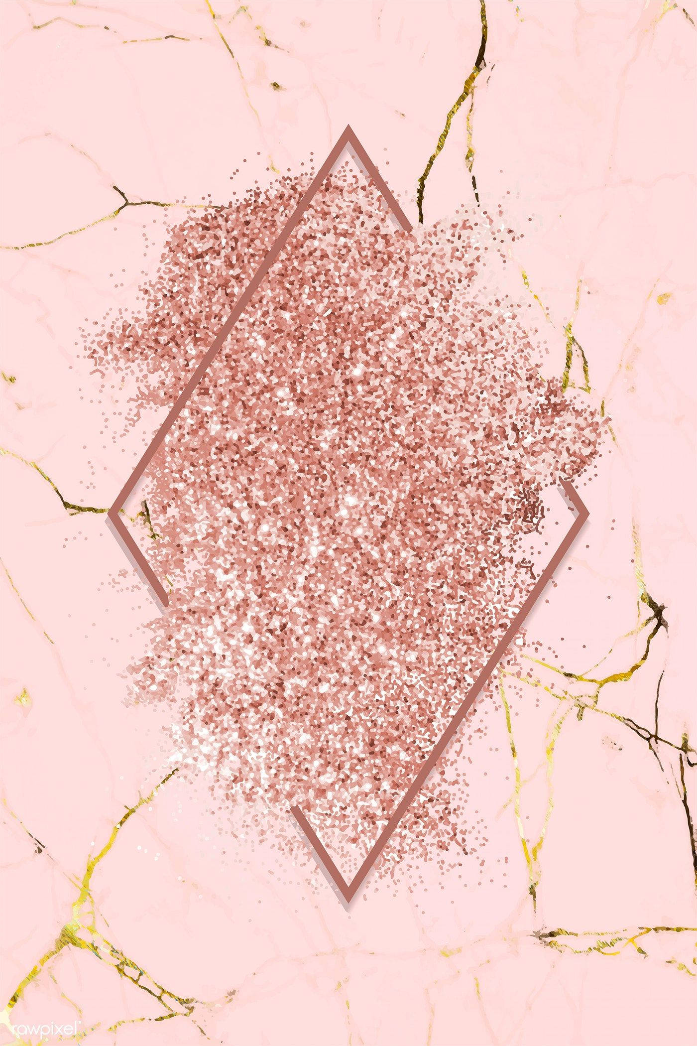 pink marble, rose gold glitter, gold veins, Full HD Phone Wallpaper