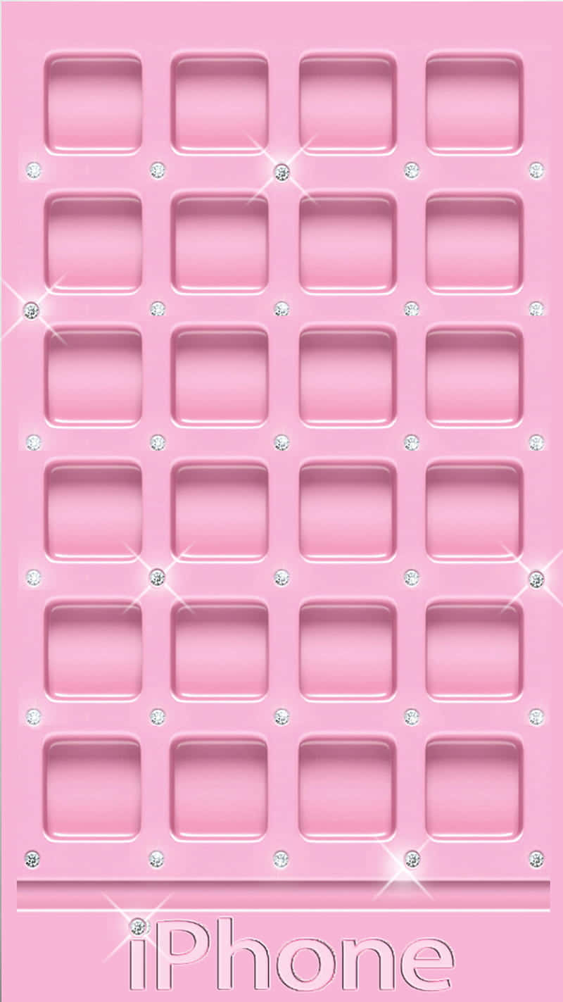 pink iPhone case, diamond accents, home screen wallpaper, HD Phone Wallpaper