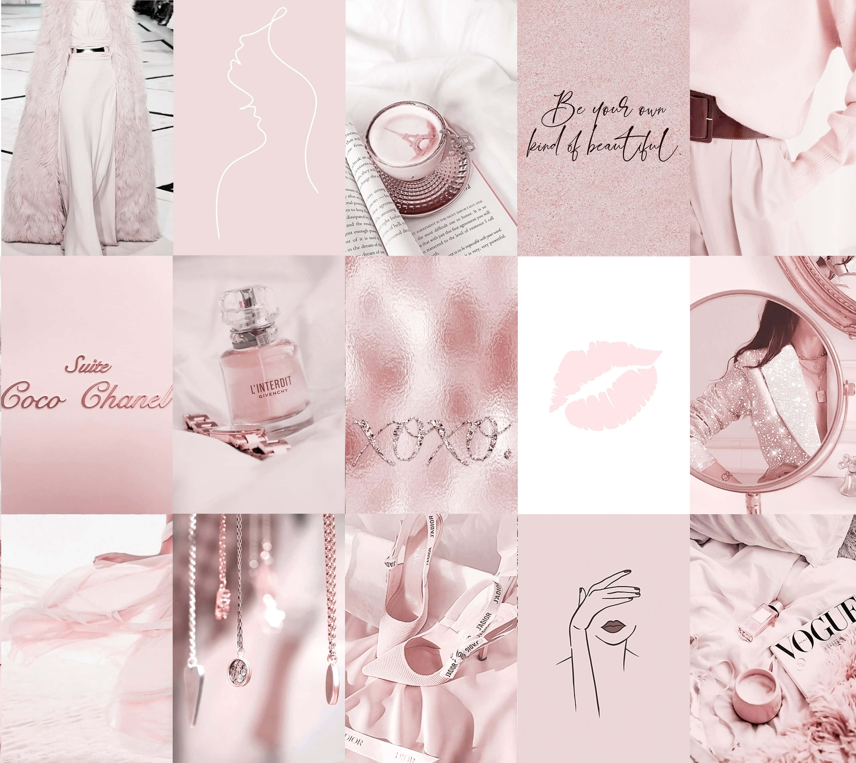 Pink Dior, soft pink aesthetic, fashion accessories, 2K Desktop Wallpaper