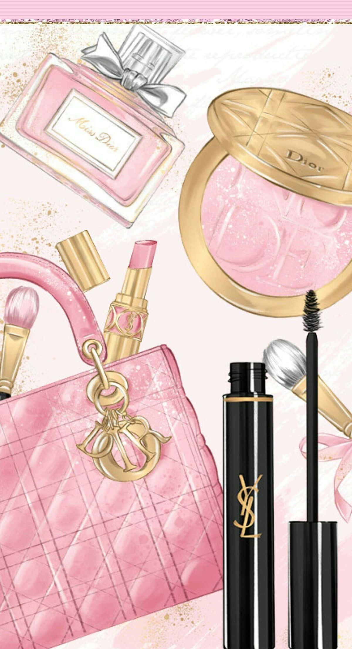 pink dior, yves saint laurent, perfume, Full HD Phone Wallpaper