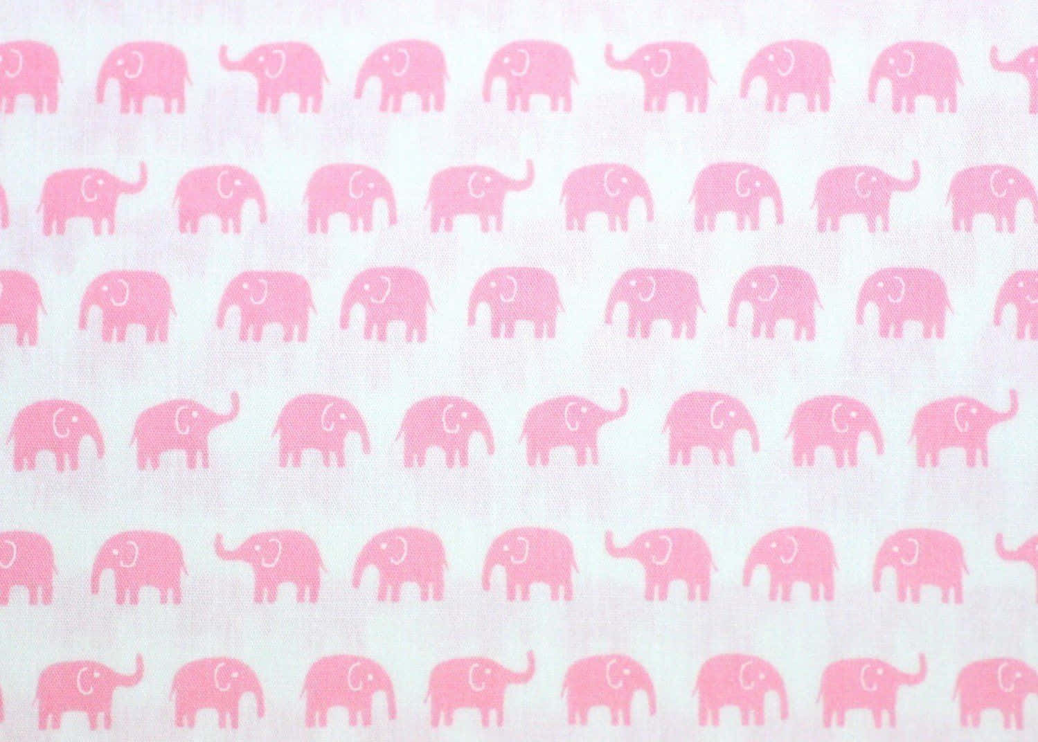 Pink Elephant, cartoon elephants, repeating rows, HD Desktop Wallpaper