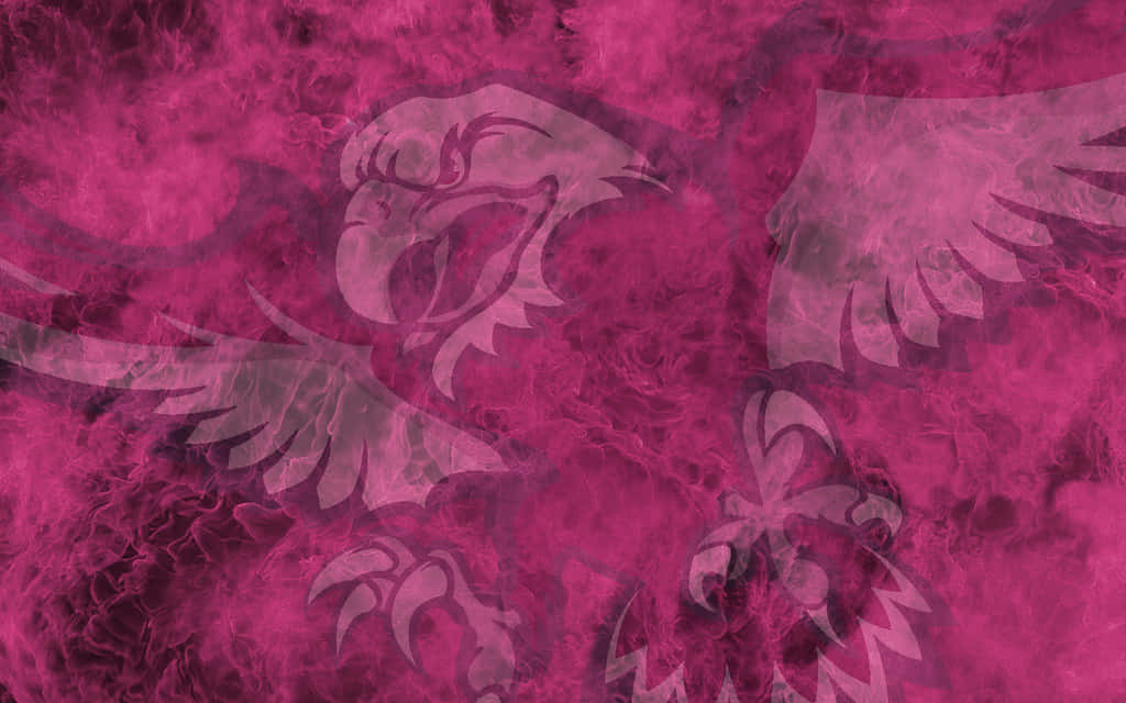 pink flames, eagle logo, magenta smoke, SD Desktop Wallpaper