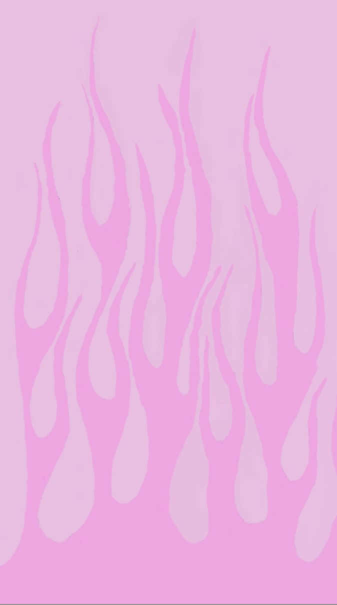Pink Flames, pink flame patterns, soft pastel pink background, SD Phone Wallpaper