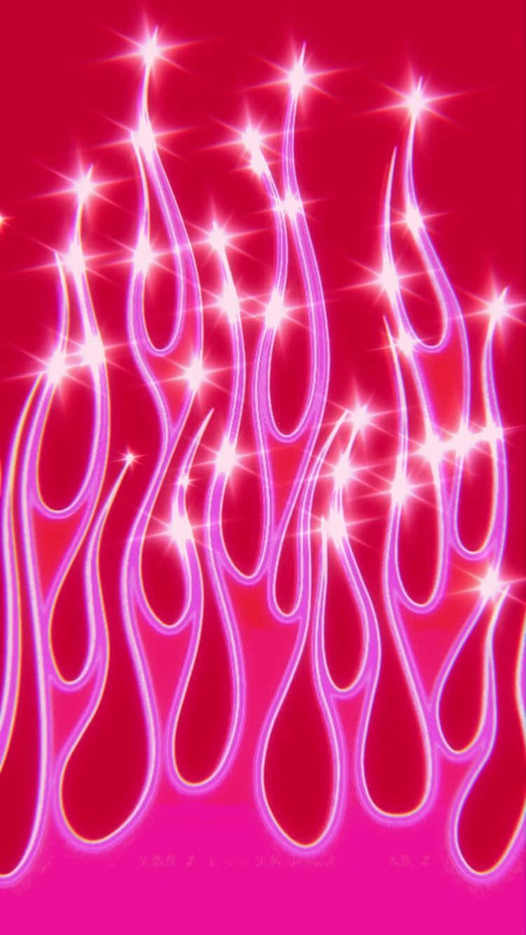 Pink Flames, vibrant pink, magenta neon flames, HD Phone Wallpaper