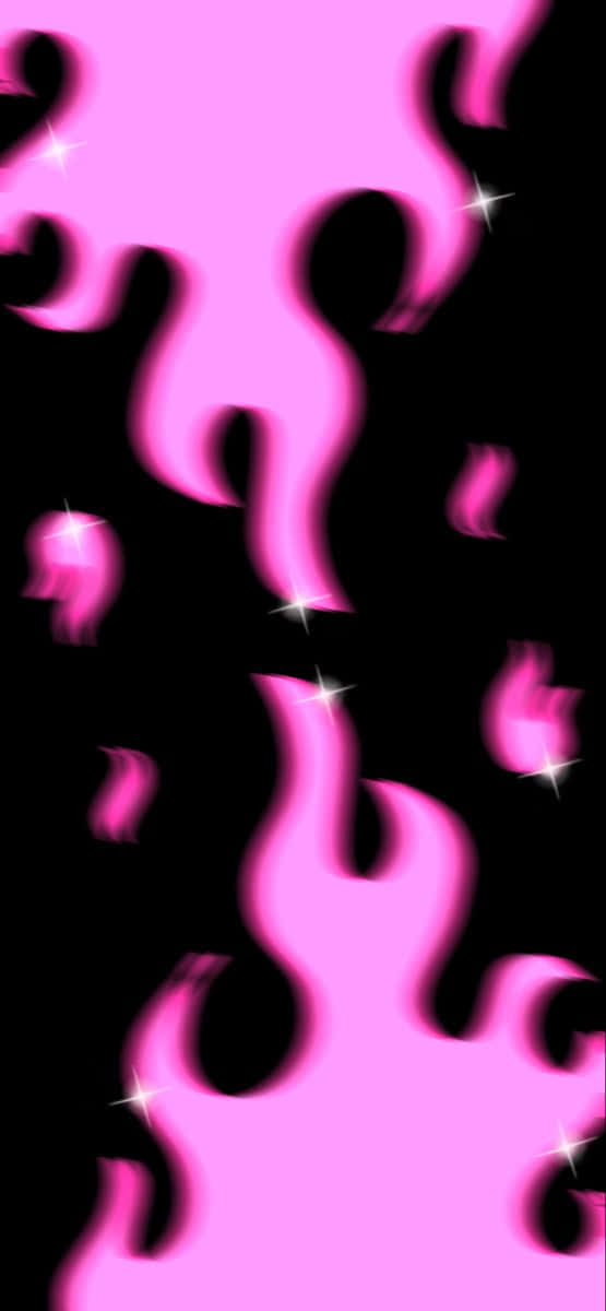 Pink Flames, vibrant pink flames, black background, SD Phone Wallpaper