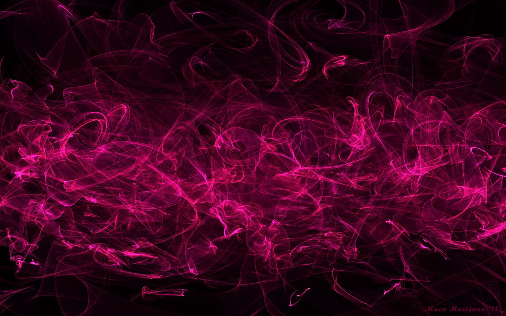 Pink Flames, magenta, black void, HD Desktop Wallpaper