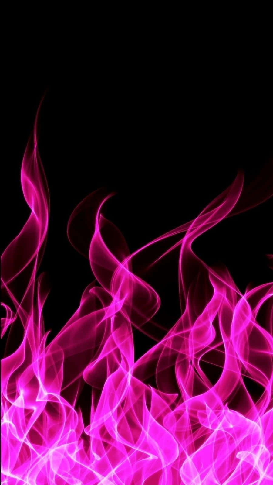 Aesthetic Dark Pink Flames, vivid magenta flames, pure black background, HD Phone Wallpaper