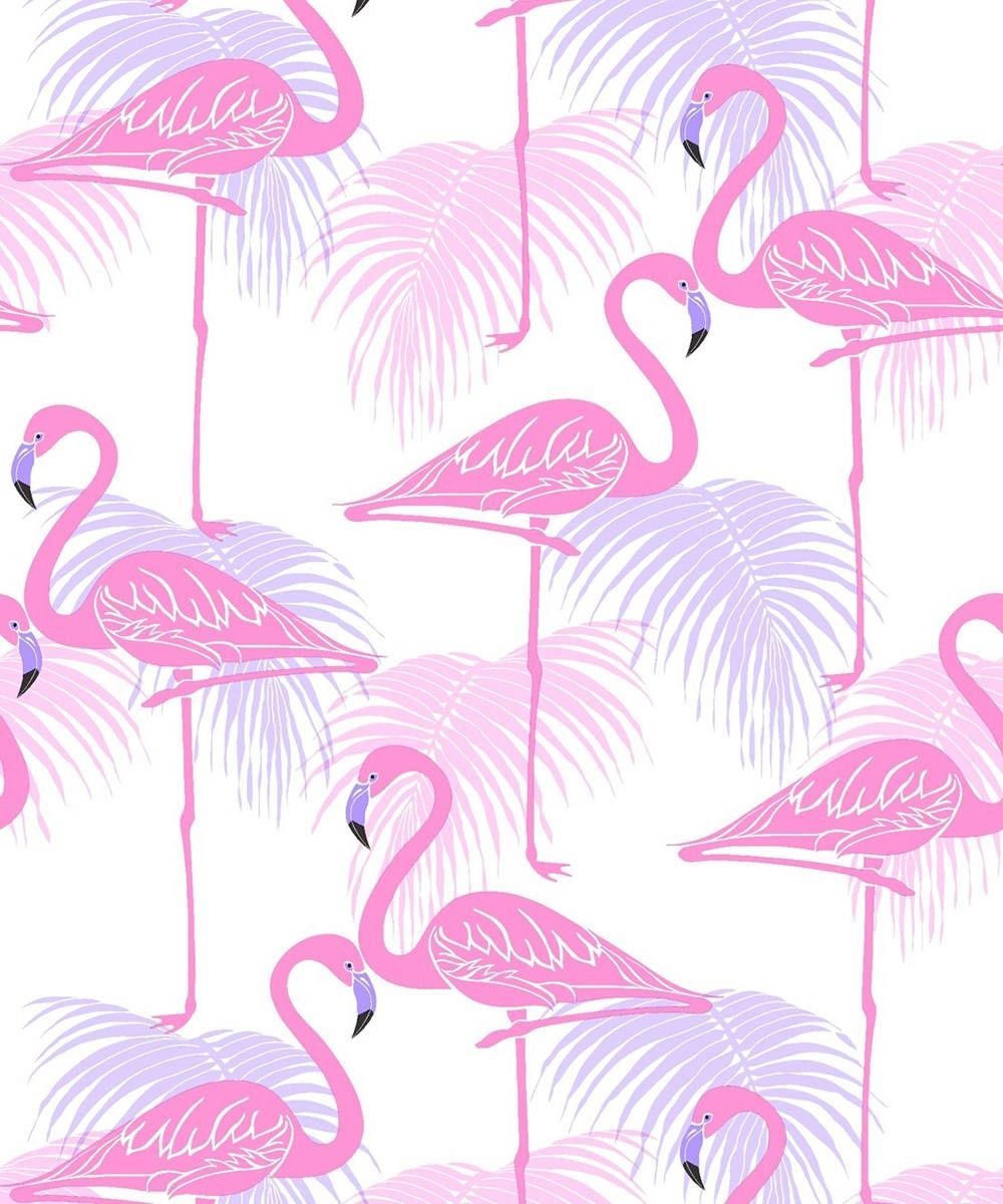 flamingo pattern, pink, lilac, SD Phone Wallpaper