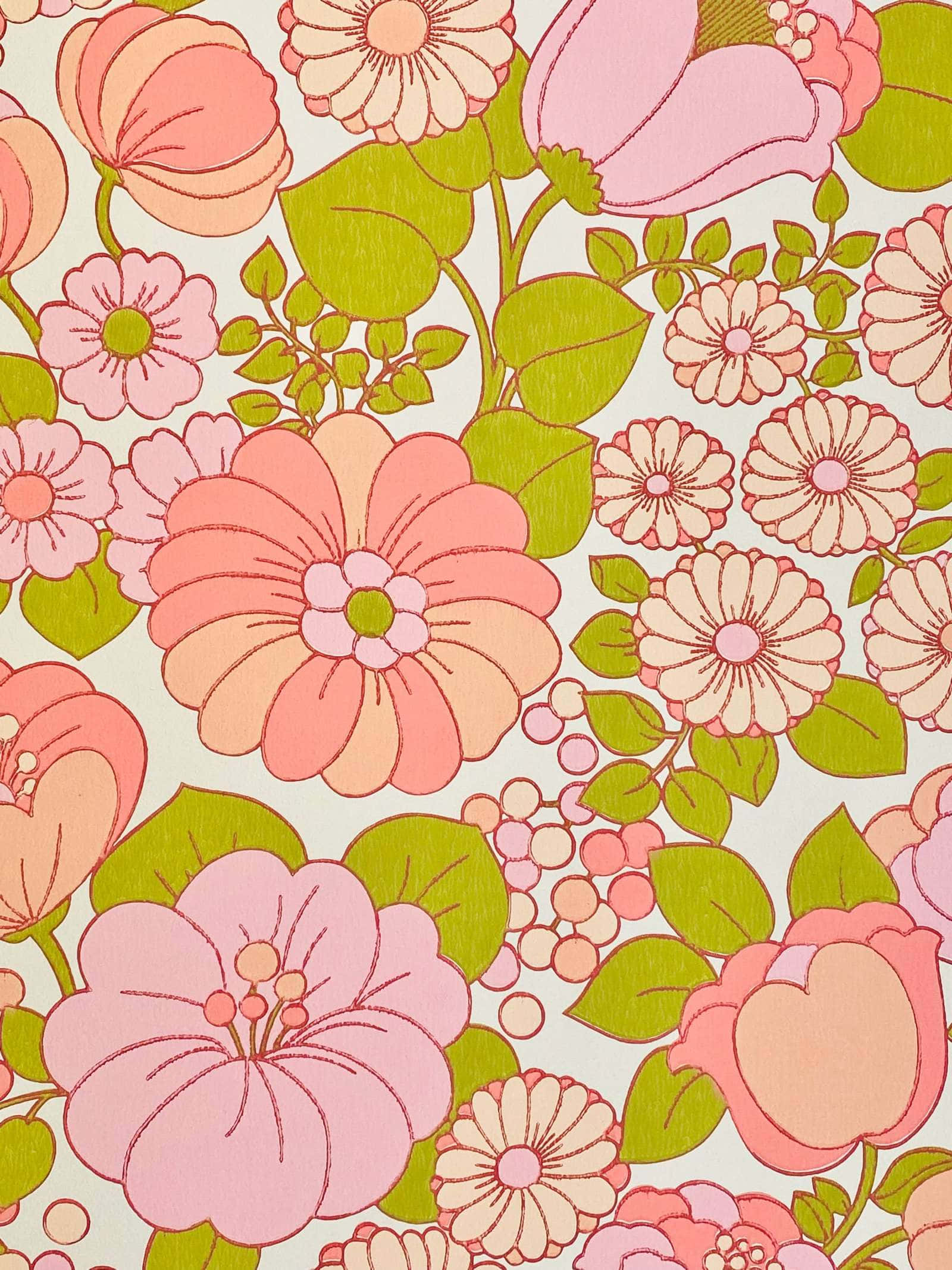 pink floral, peach blossoms, green leaves, Full HD Phone Wallpaper