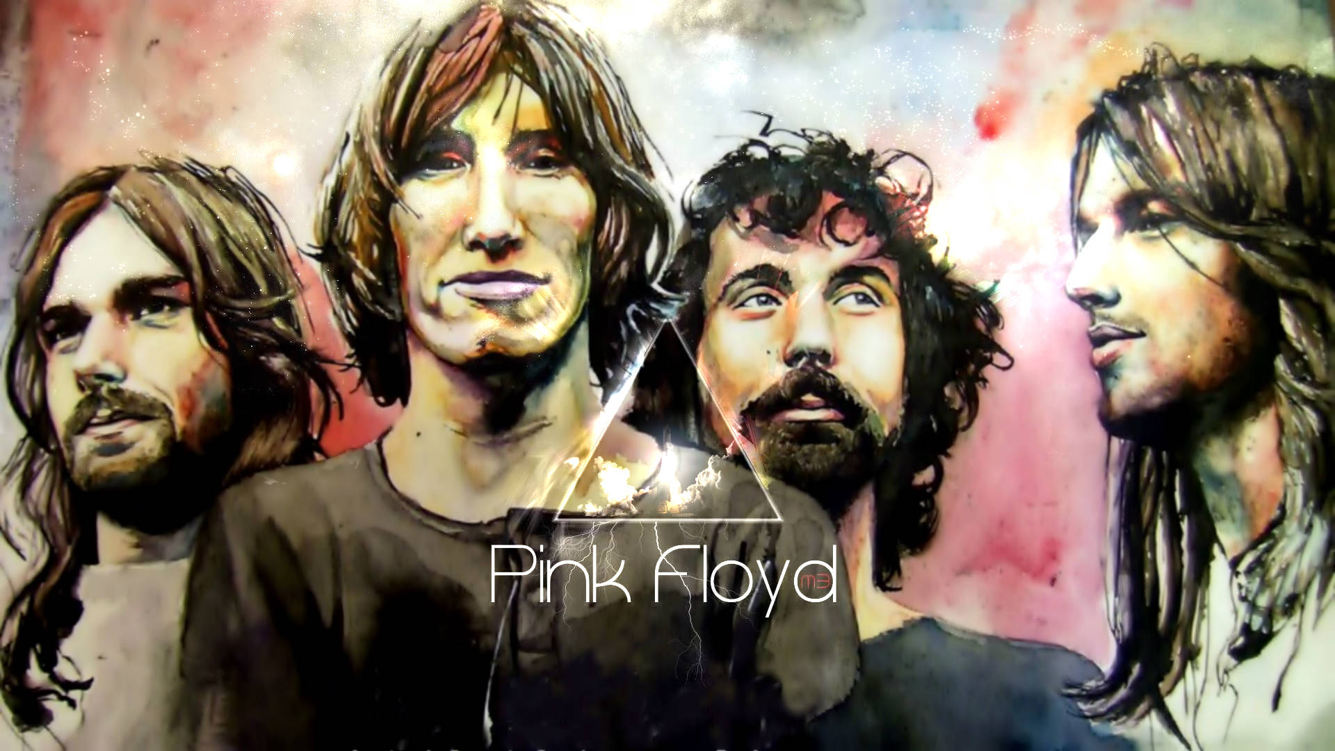 Pink Floyd, 4K, colorful painting, Full HD Desktop Wallpaper