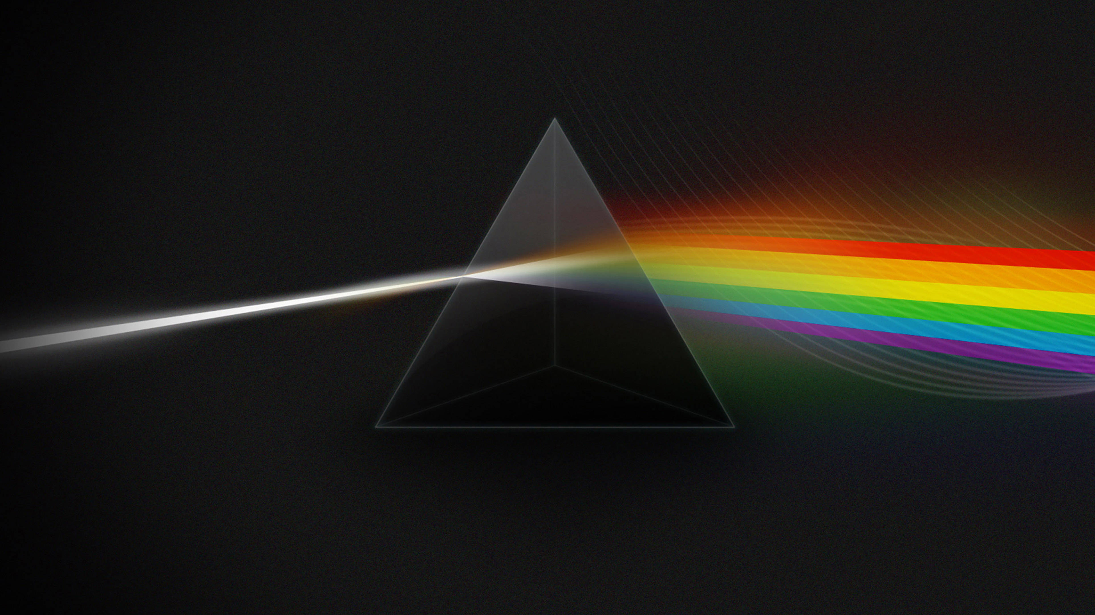 Pink Floyd 4K, The Dark Side of the Moon, glass prism, 4K Desktop Wallpaper