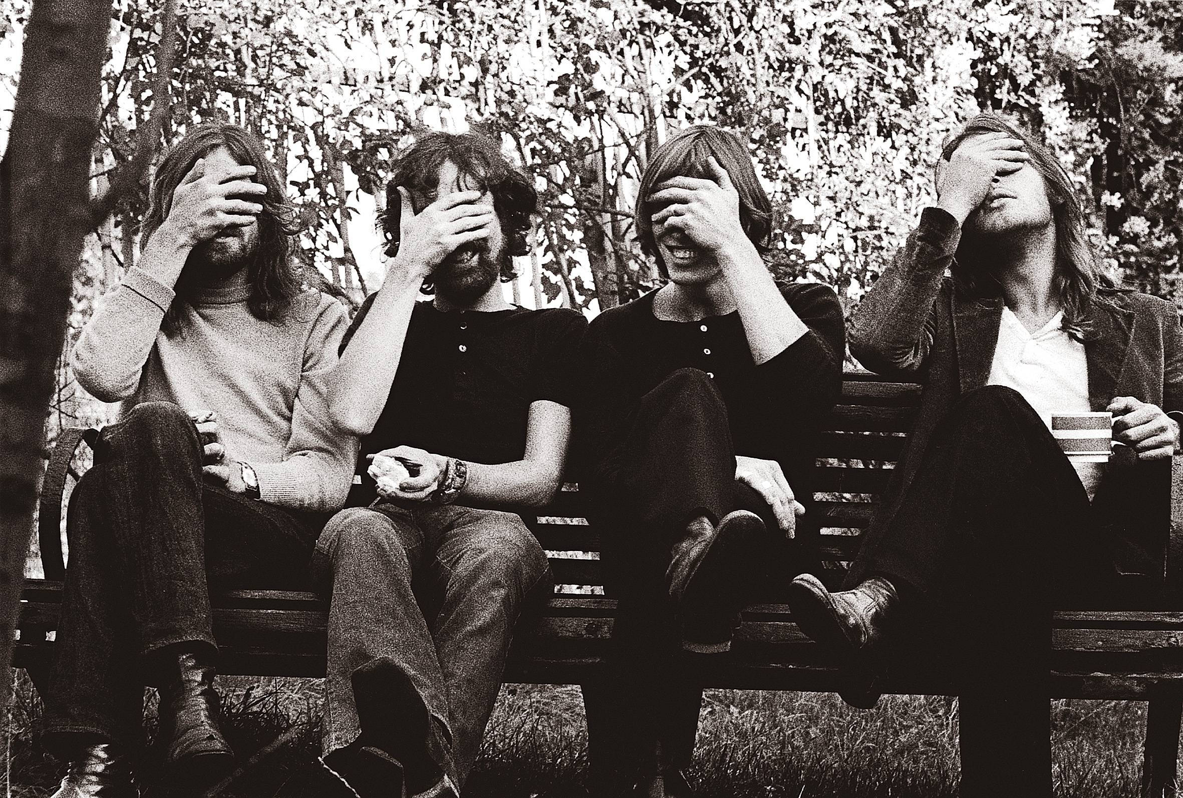 Pink Floyd 4K, black and white, hands on face, Full HD Desktop Wallpaper