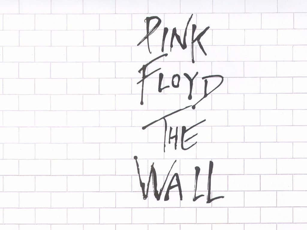 Pink Floyd The Wall, bold black ink, white tiled wall, SD Desktop Wallpaper