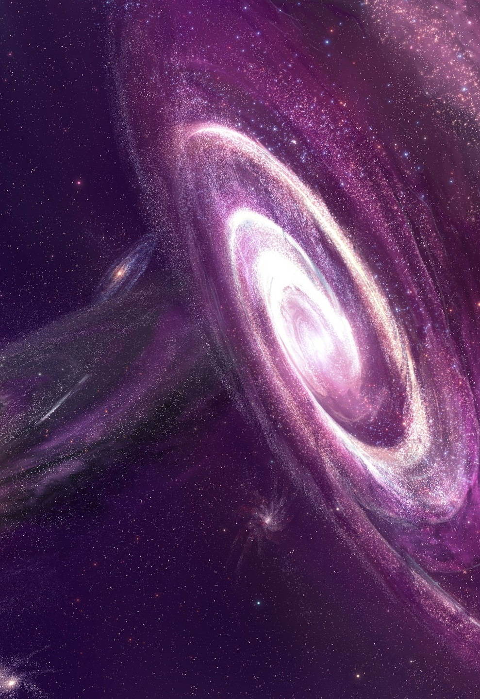 purple and pink spiral galaxy, iPhone, deep purple, HD Phone Wallpaper