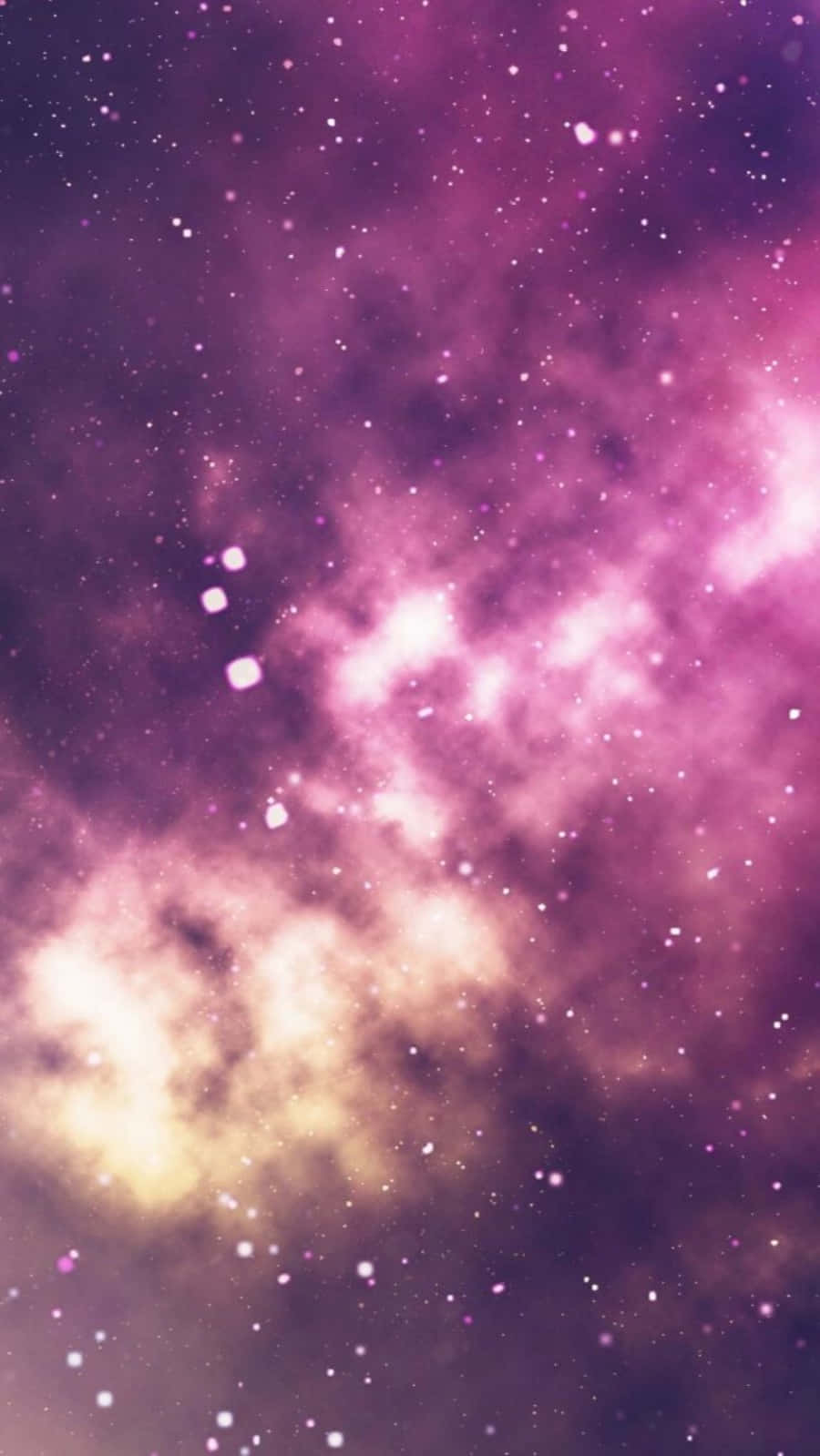 Pink And Purple Galaxy, swirling purple and gold nebulae, twinkling stars, HD Phone Wallpaper