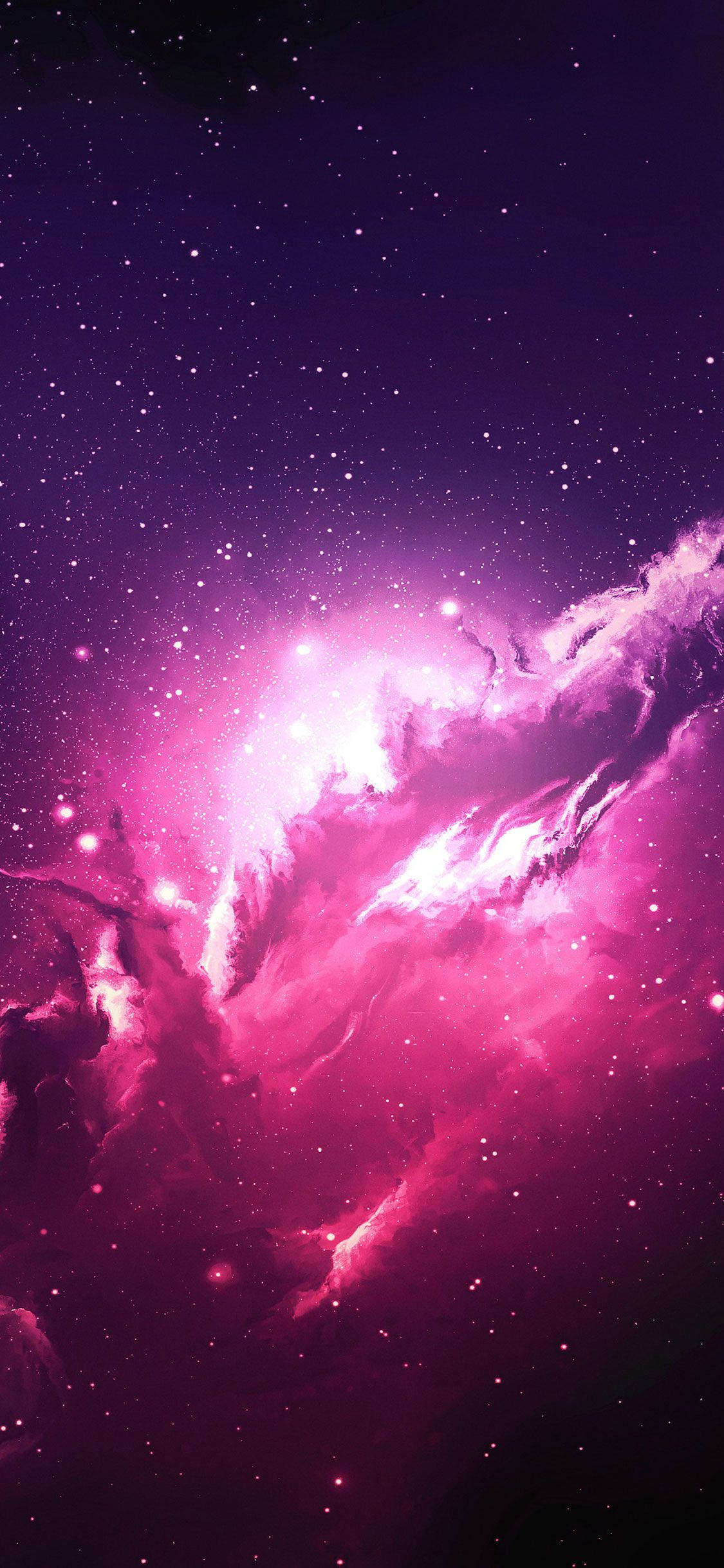 pink star, galaxy, vibrant pink, Full HD Phone Wallpaper