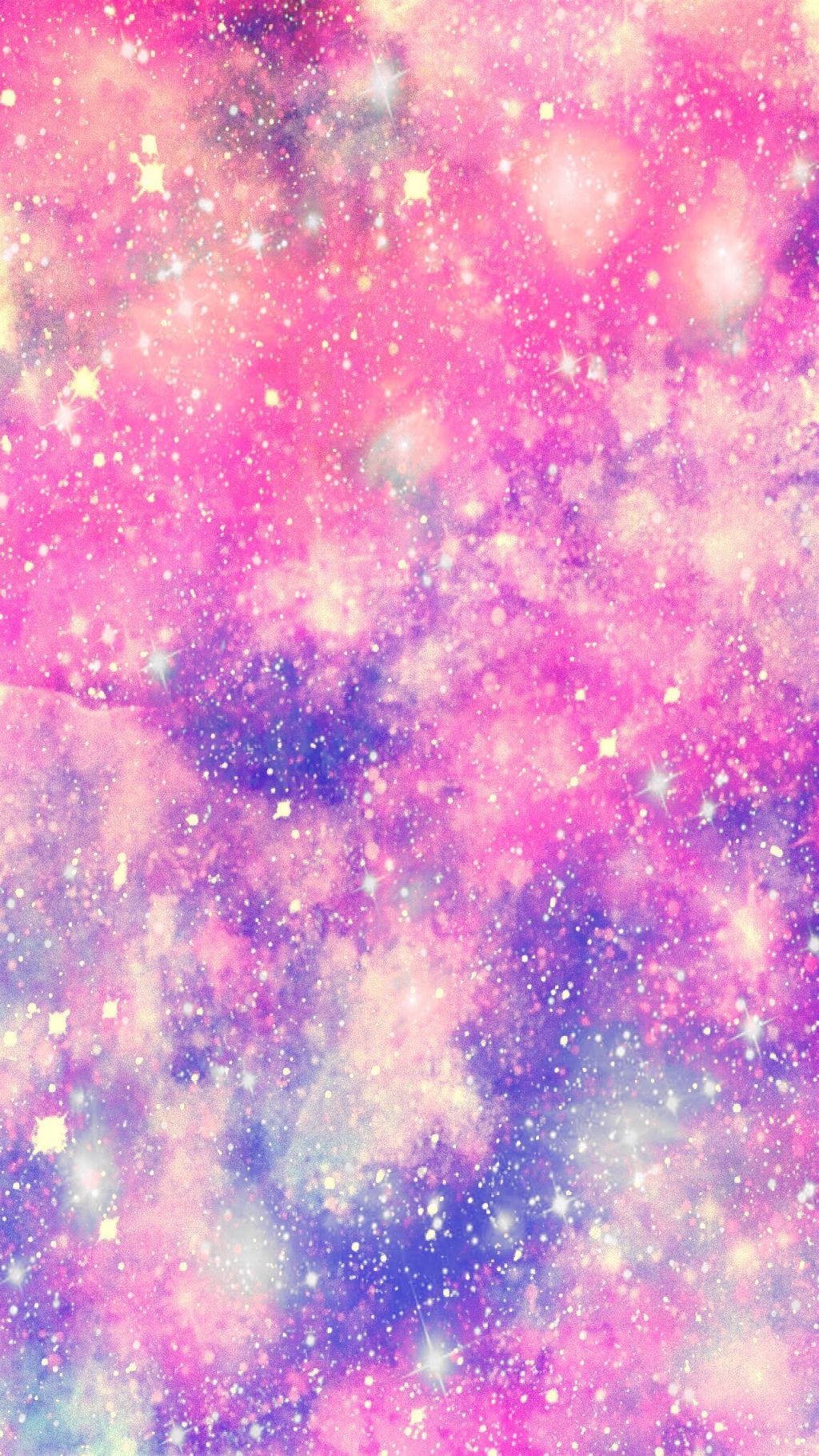 glittery pink pastel galaxy, cosmic nebula, vibrant pink, HD Phone Wallpaper