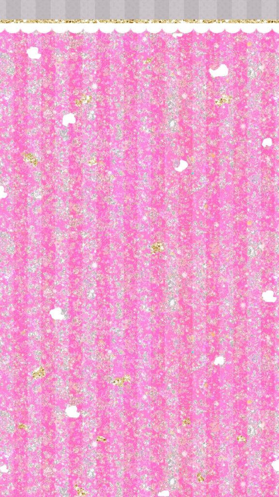 Pink Girl iPhone, vibrant pink glitter curtain, gold trim, SD Phone Wallpaper