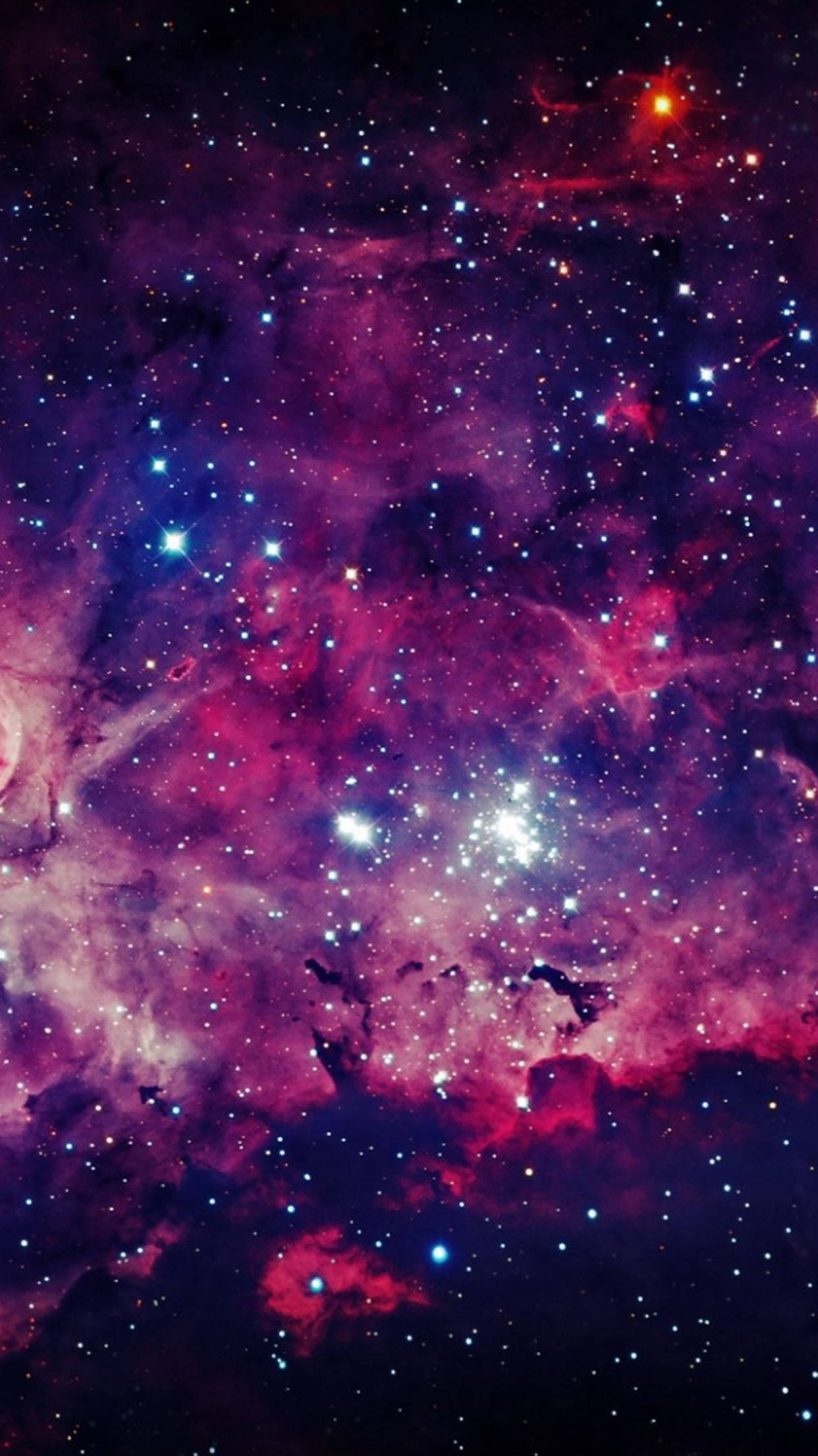 pink girl iphone shot, cosmic nebula, magenta, Full HD Phone Wallpaper
