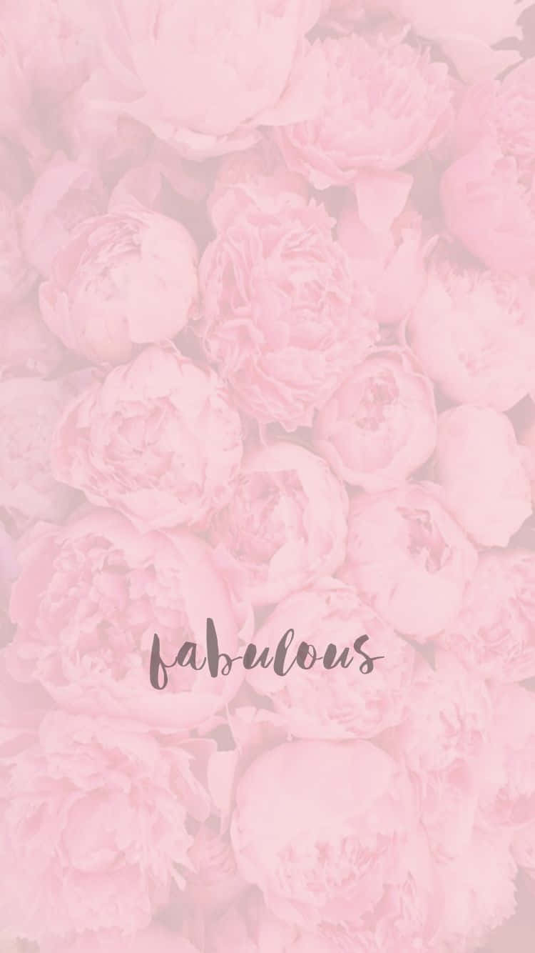 pink peony flower, fabulous, elegant cursive script, HD Phone Wallpaper