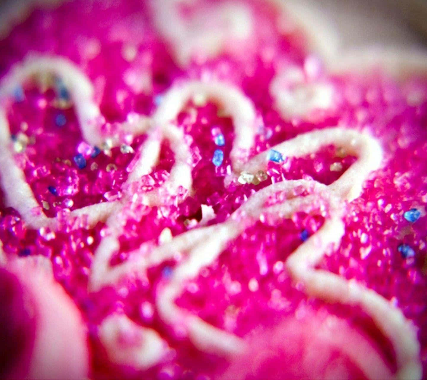 Pink Girly, vibrant pink, white icing swirls, HD Desktop Wallpaper