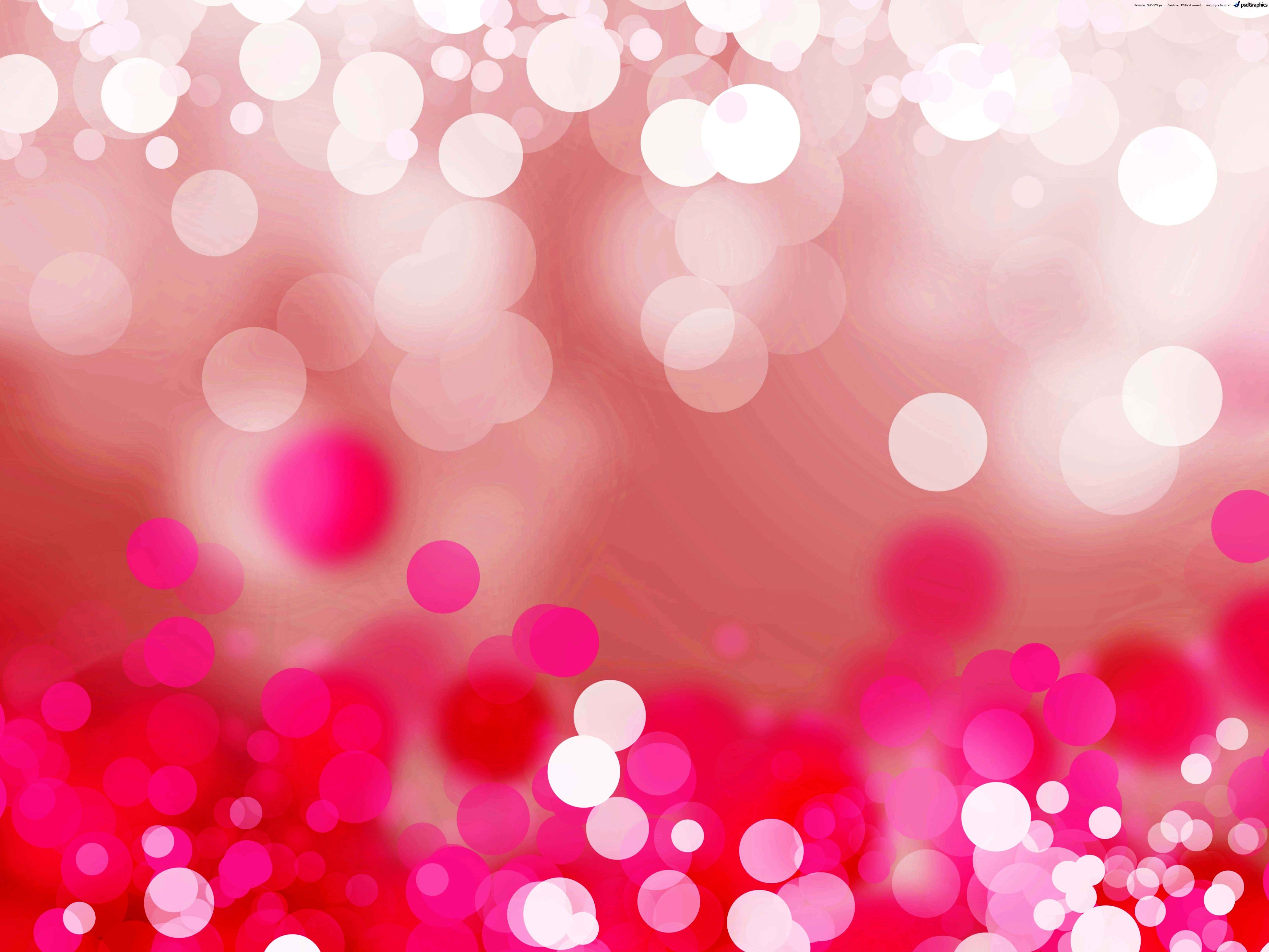 Glow Pink Girly, pink and red hues, soft glowing bokeh circles, 5K Desktop Wallpaper