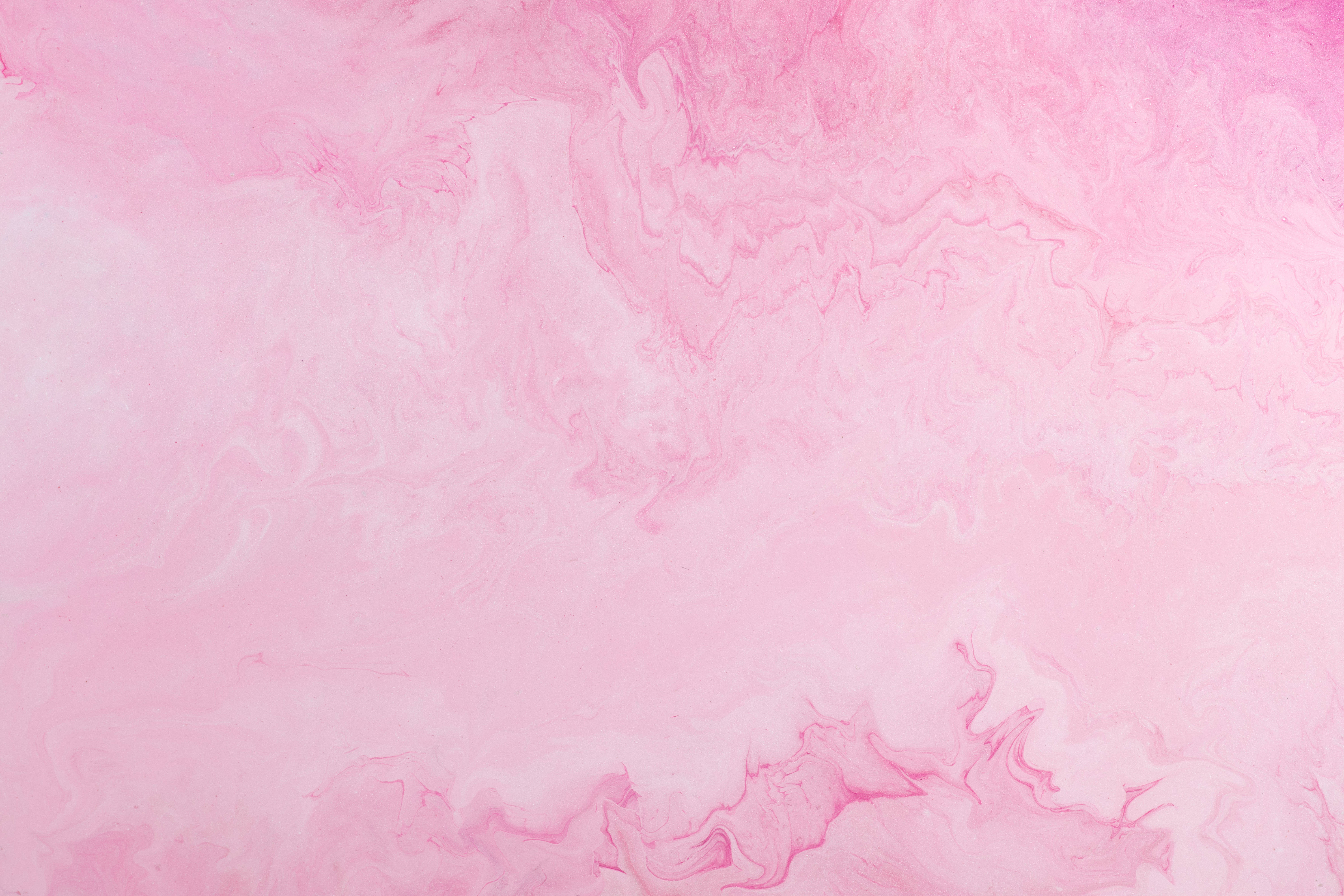 kawaii pink, soft pink, white paint swirls, 5K Desktop Wallpaper