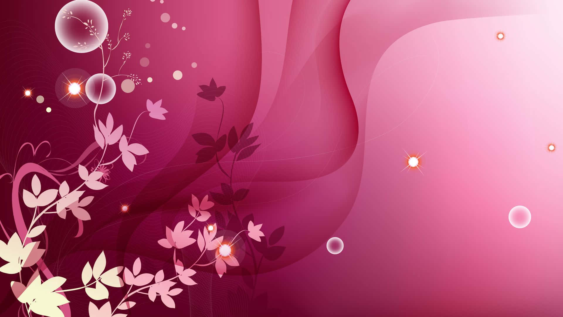 Pink Girly Template, soft pink, magenta swirls, Full HD Desktop Wallpaper