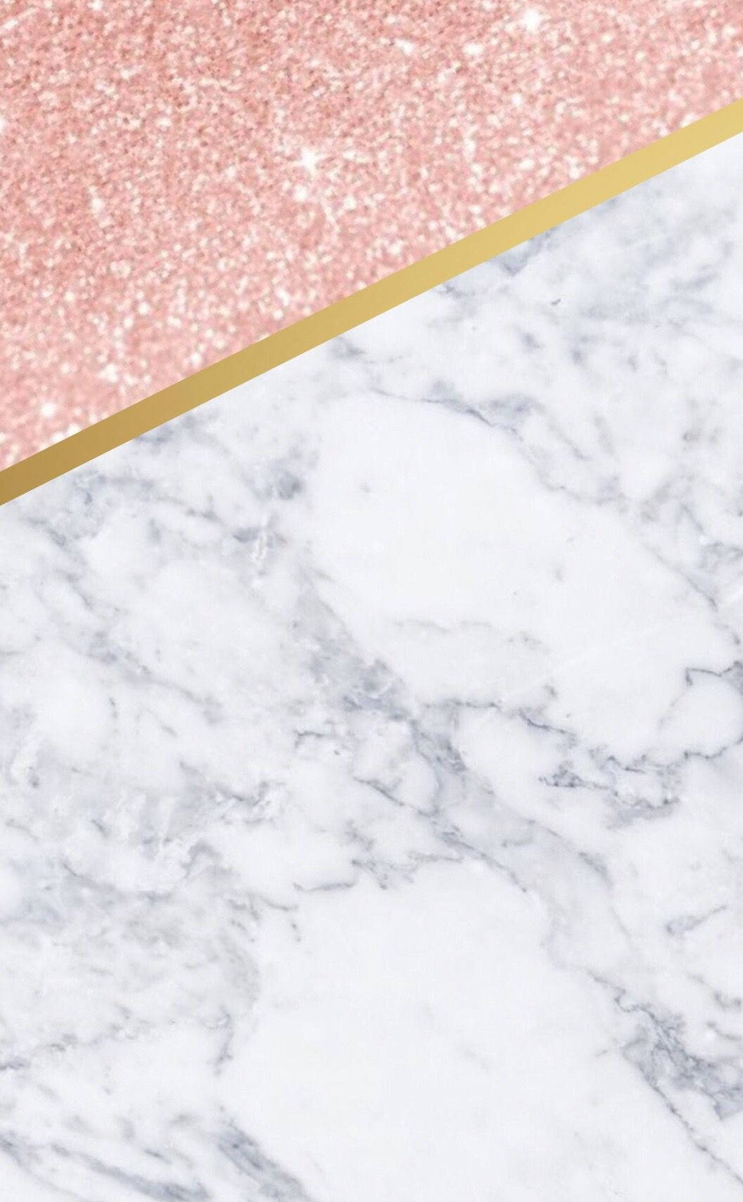 white marble, pink glitter, gold line, HD Phone Wallpaper