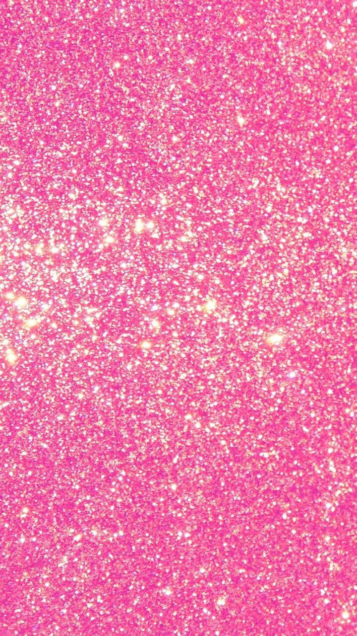 pink glitter, golden flecks, vibrant pink, HD Phone Wallpaper