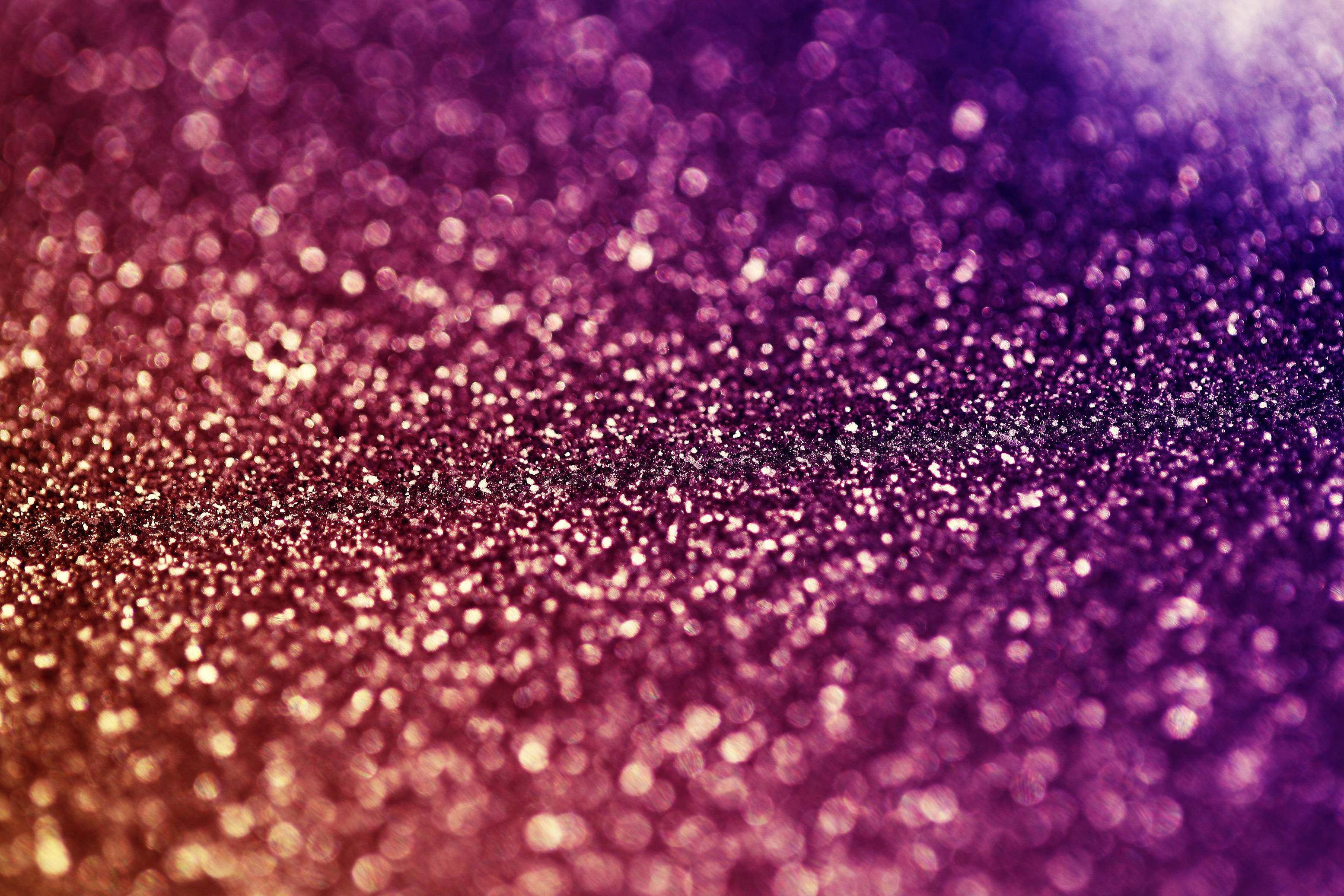 purple, pink glitter, gold glitter, 2K Desktop Wallpaper